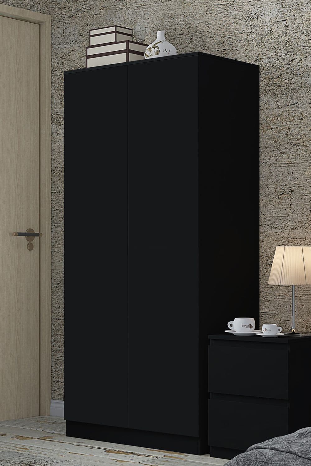 Large 2 Door Wardrobe Matt Stora