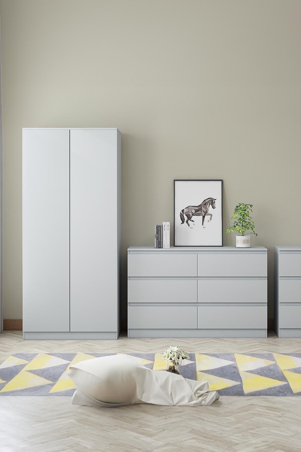 2 Door Matt Large Double Wardrobe