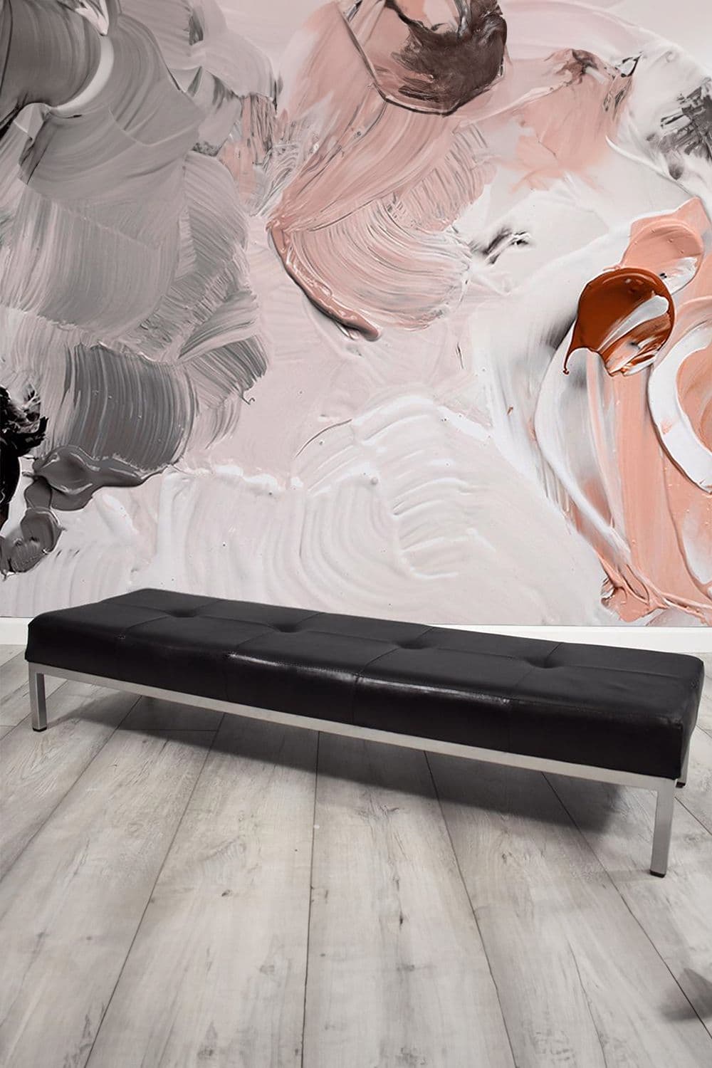 Genuine Leather Hand Stitched Indoor Bench