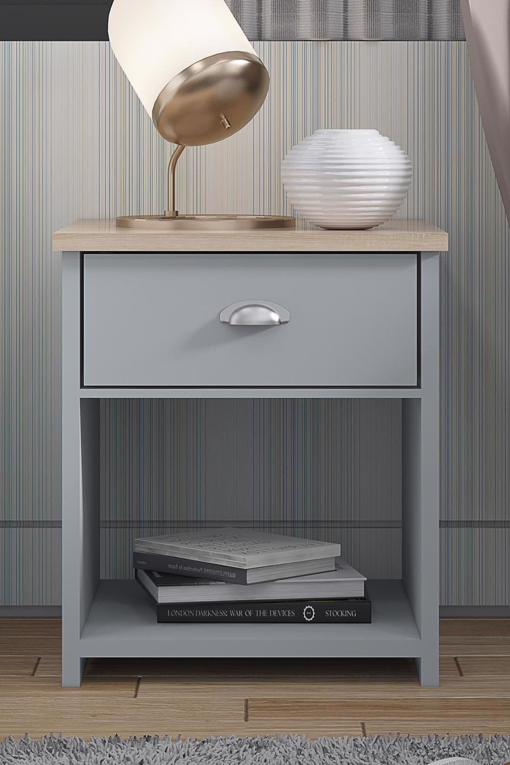 Westbury & Light Oak 1 Drawer Lamp Table