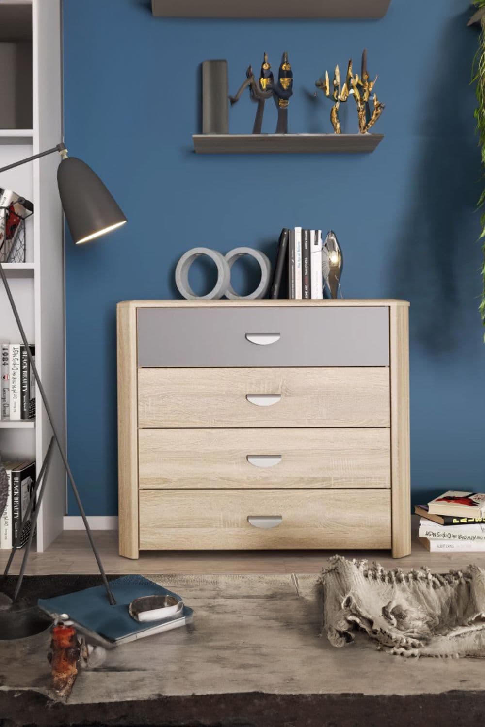 4 Drawer Sonoma Oak Chest Drawers