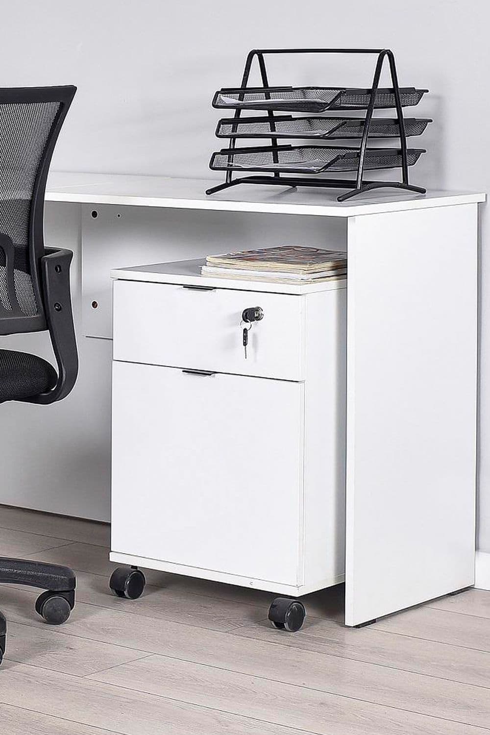 Matt Lockable Home Office Pedestal