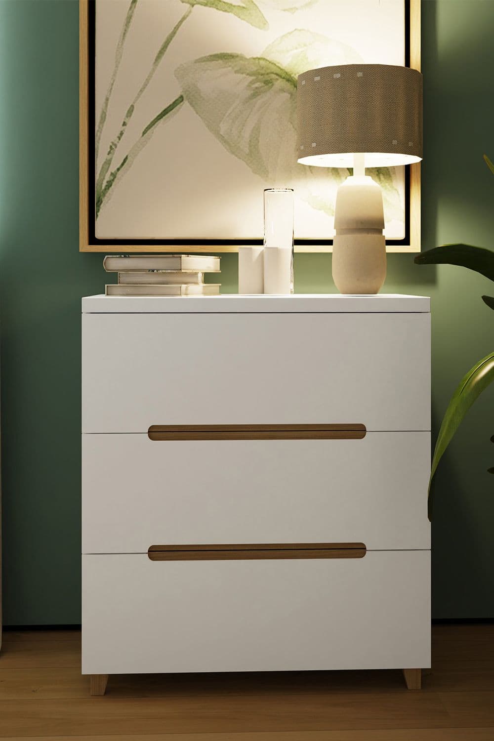 Veloce 3 Drawer Gloss Bedside Fast Click Assembly