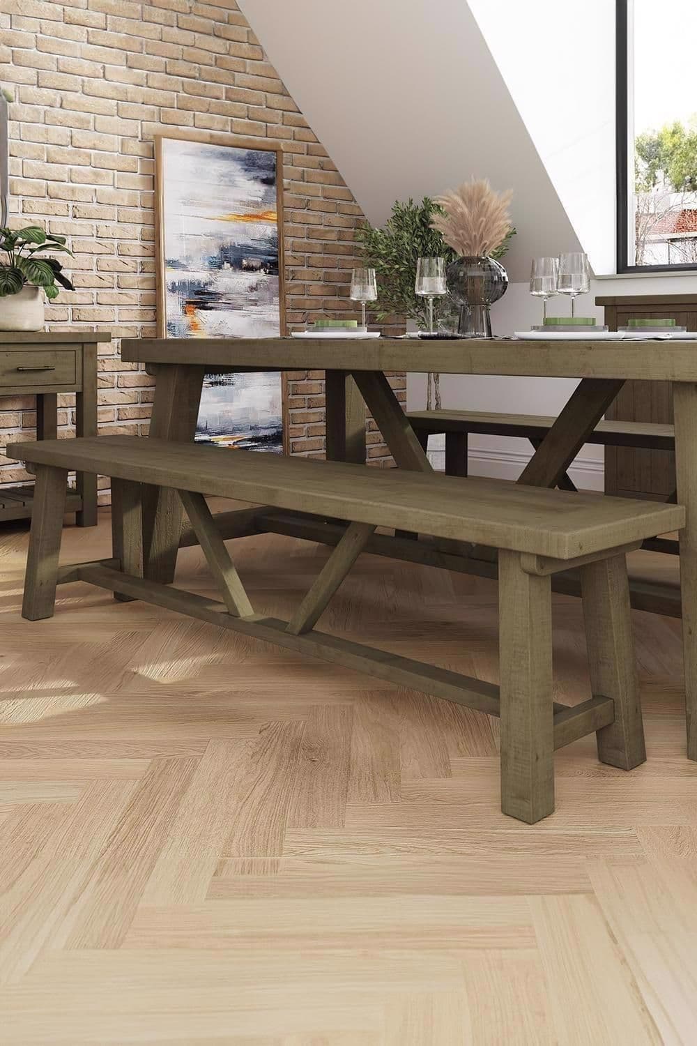 1.8M Reclaimed Pine Dining Bench Eco Friendly