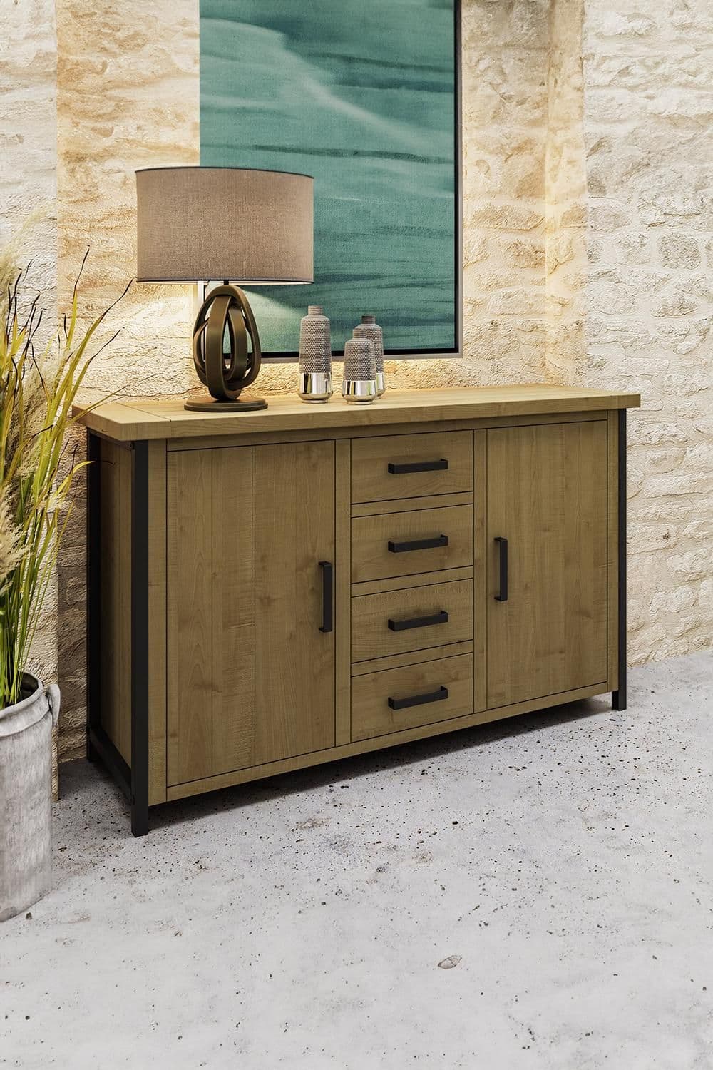 Handmade Driftwood Solid Pine Large Sideboard