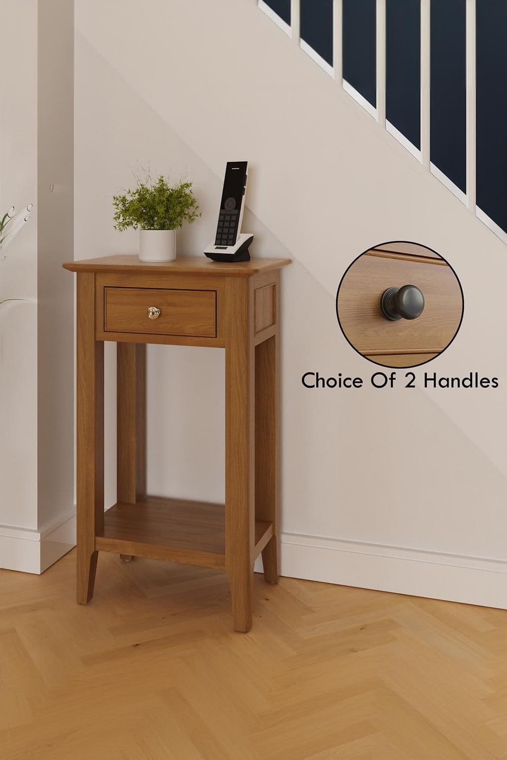1 Drawer Ready Assembled Oak Telephone Table