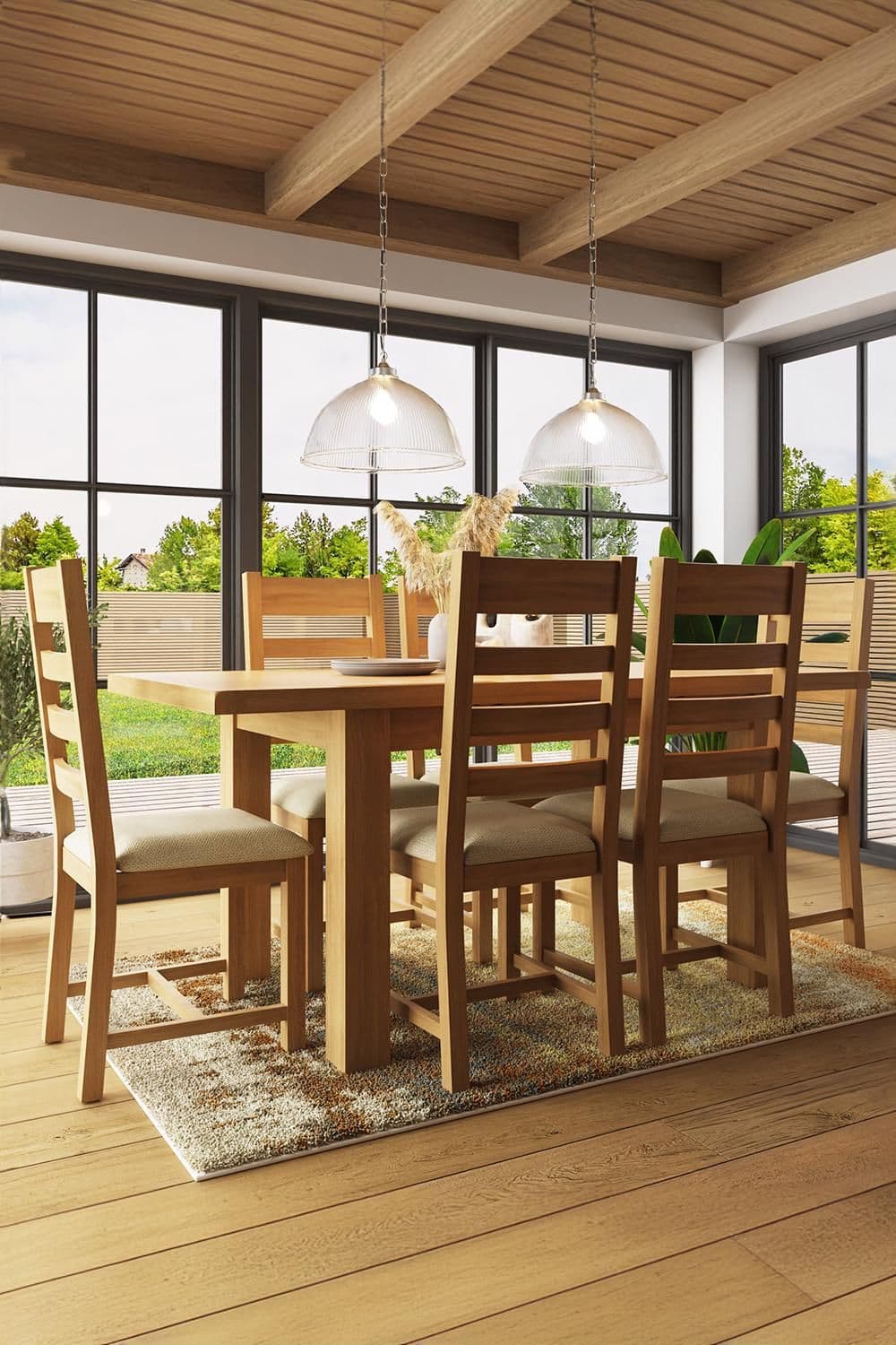 Solid Oak Extendable Dining Table