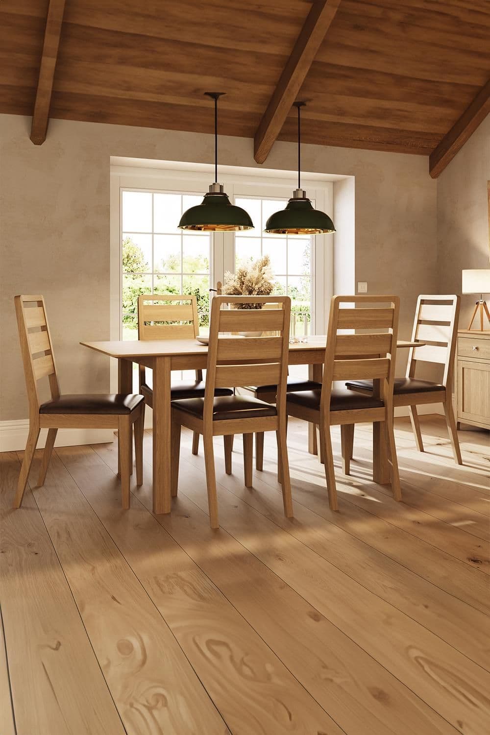 1.4M Oak Extending Dining Table