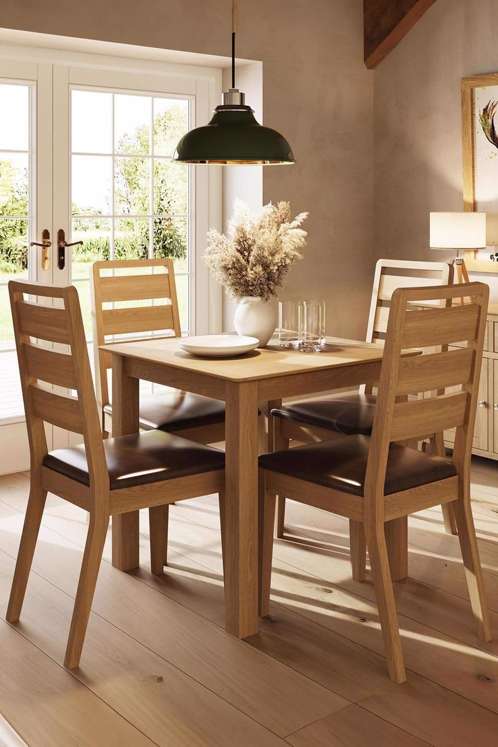 Oak Large Square Dining Table