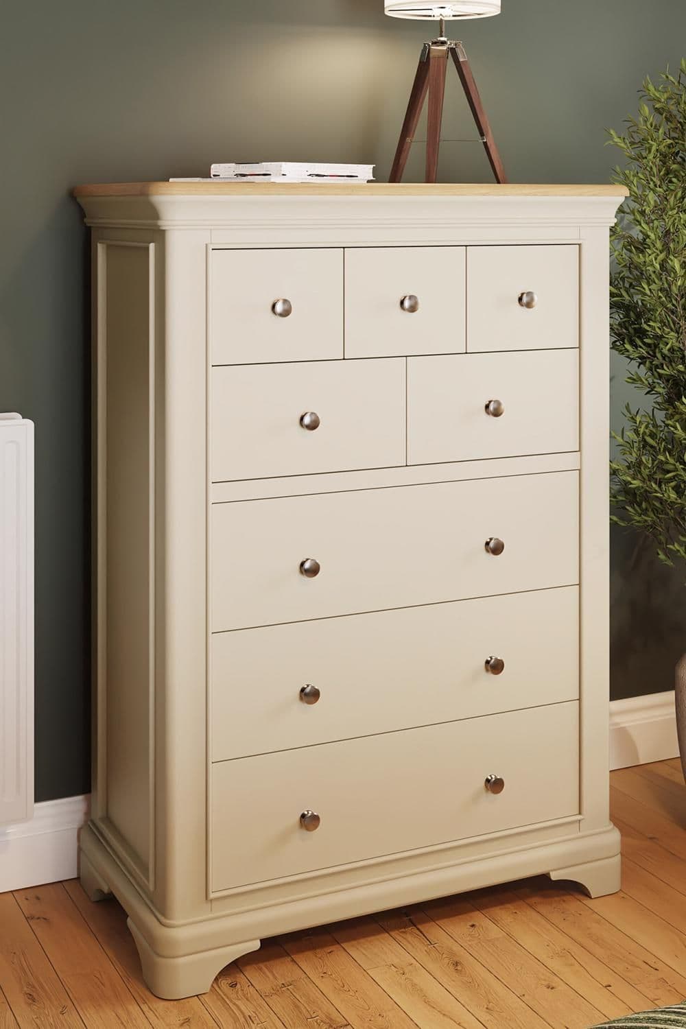 8 Drawer Chest Drawers Painted Solid Oak Putty Solid Oak
