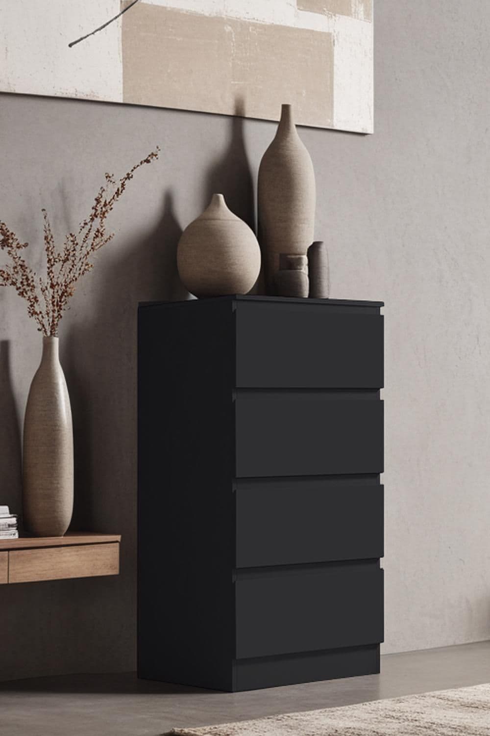 Matt 4 Drawer Chest Drawers Bedroom Storage Furniture