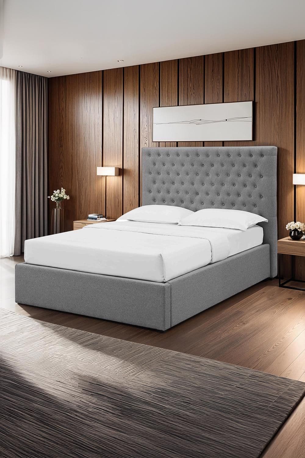 Superking Ottoman Storage Bed Gas Lifting Slatless Solid Base