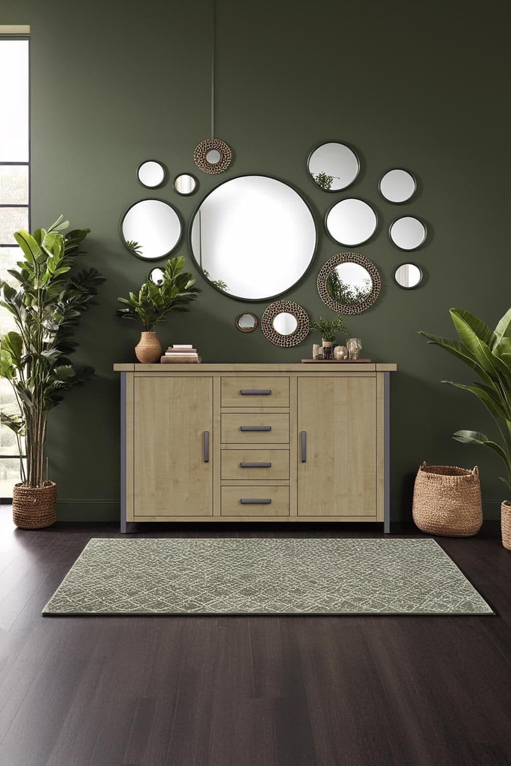 2 Door 4 Drawer Large Solid Pine Sideboard