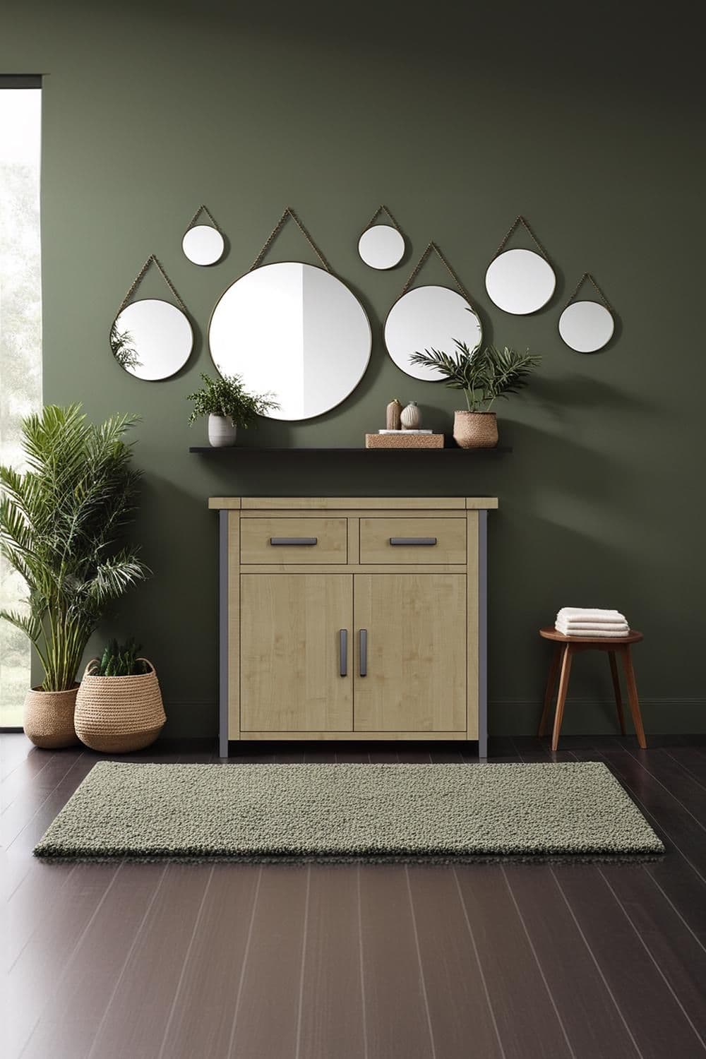 2 Door 2 Drawer Small Solid Pine Sideboard