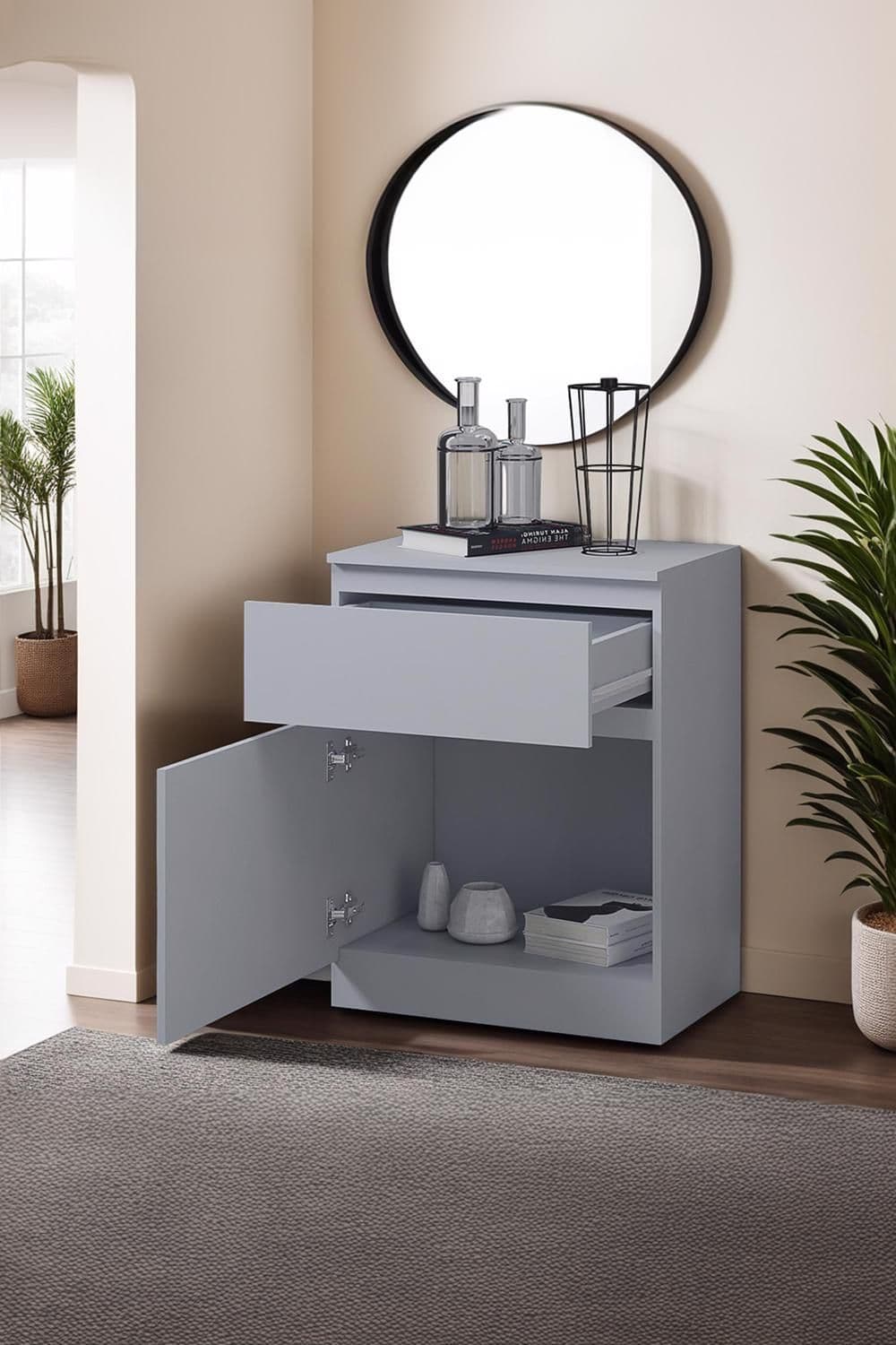 1 Door 1 Drawer Matt Multi Storage Unit