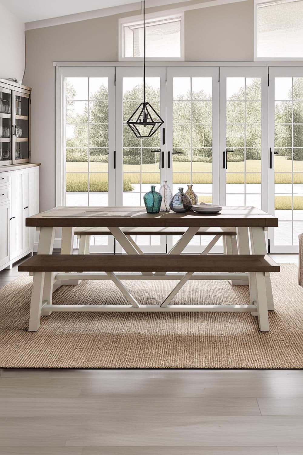 Set 2 1.8M Solid Pine Dining Room Benches Handmade