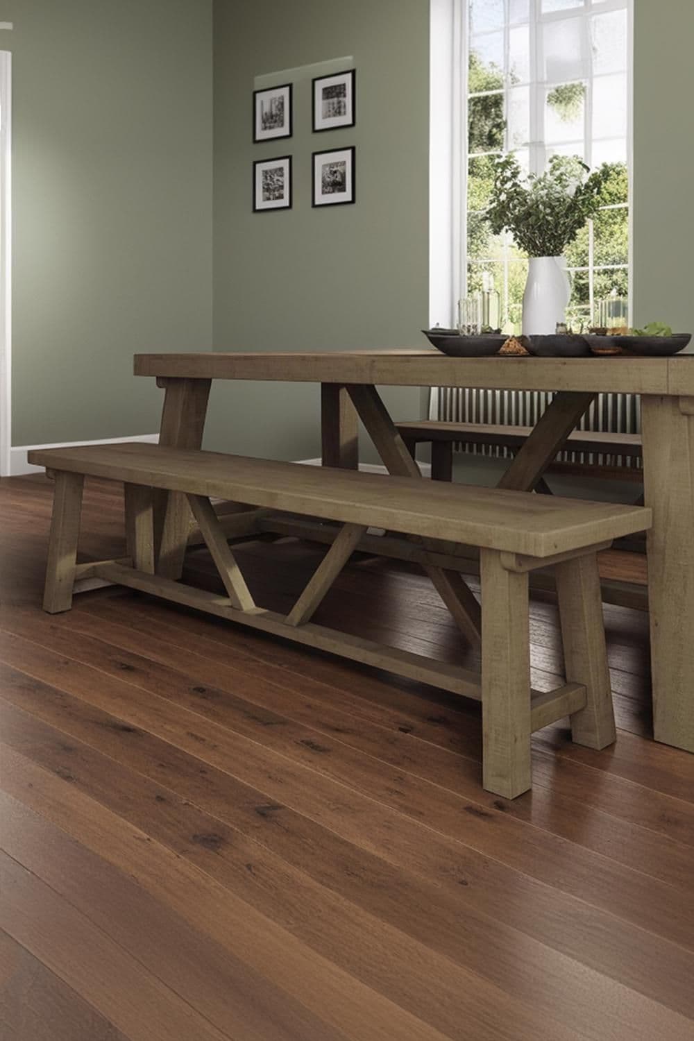 Solid Reclaimed Pine 1.8M Dining Room Bench