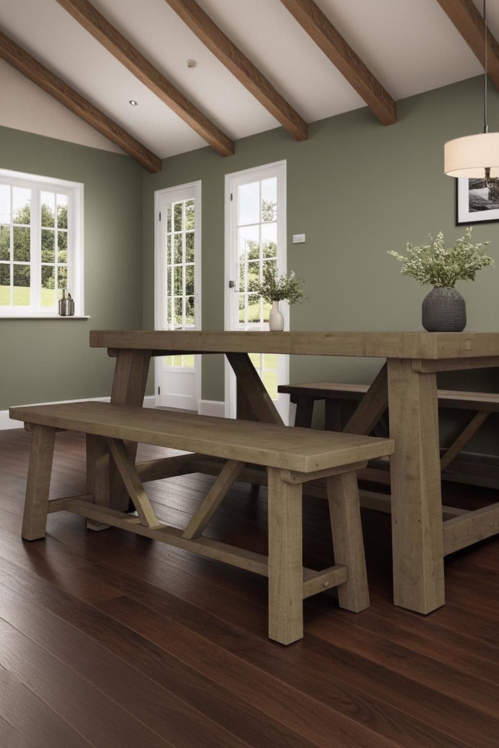 Solid Reclaimed Pine 1.4M Dining Room Bench