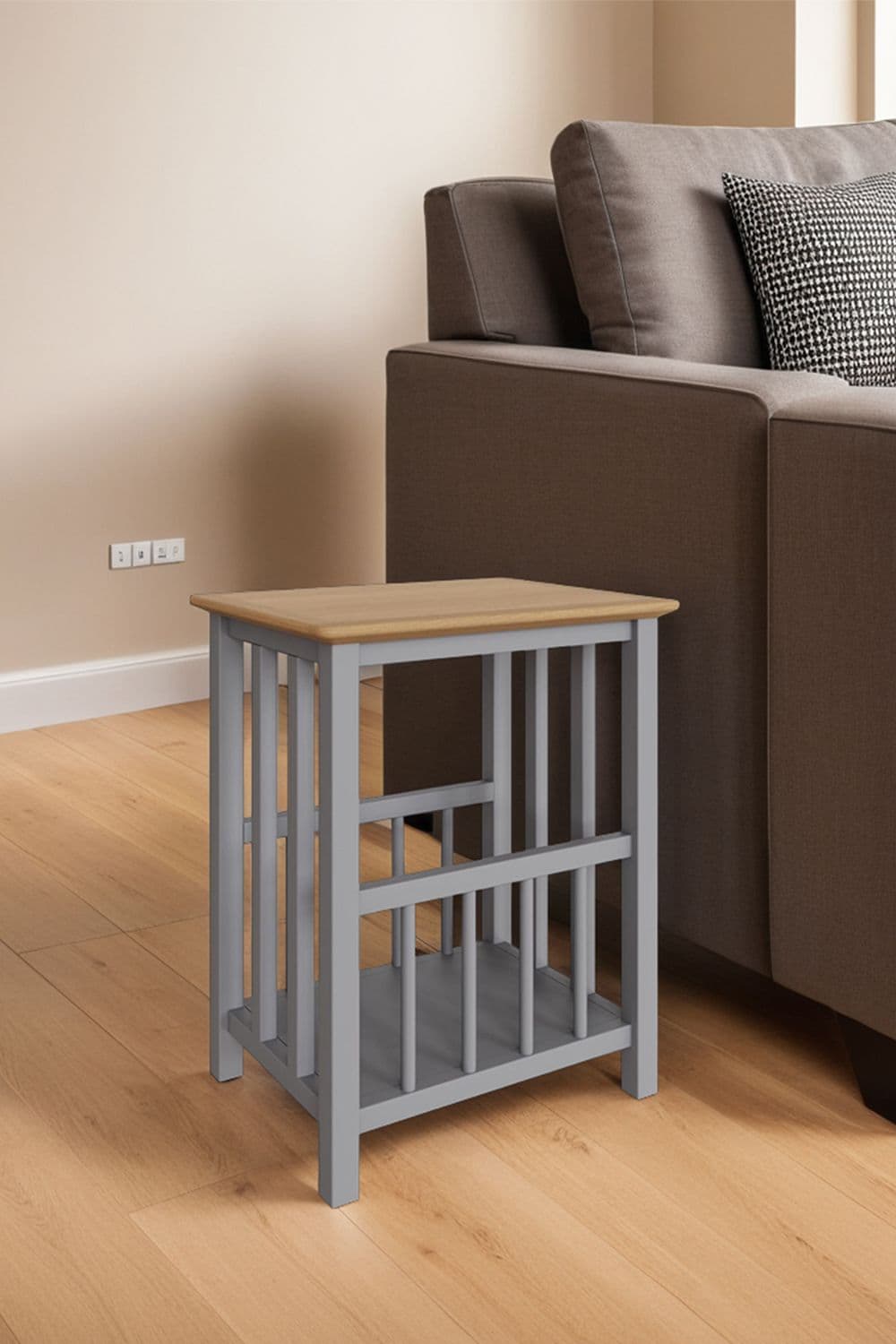 Solid Oak Magazine Table Painted Finish