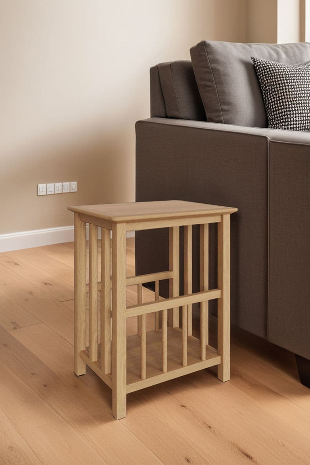 Solid Oak Magazine Table