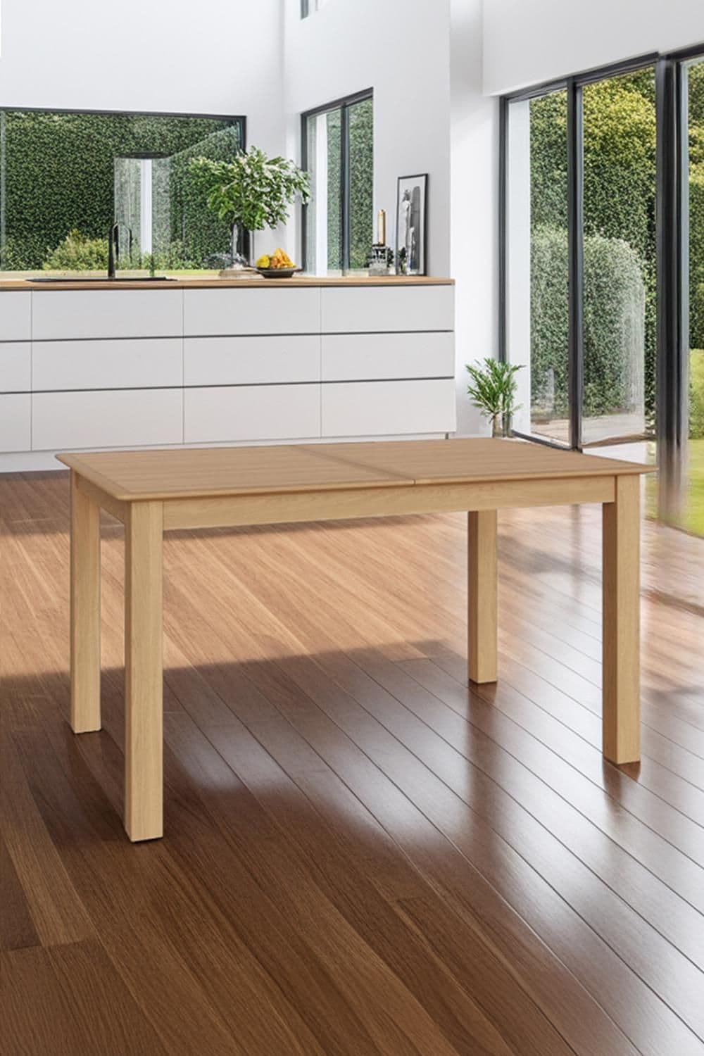 Solid Oak 1.4M Extending Dining Table