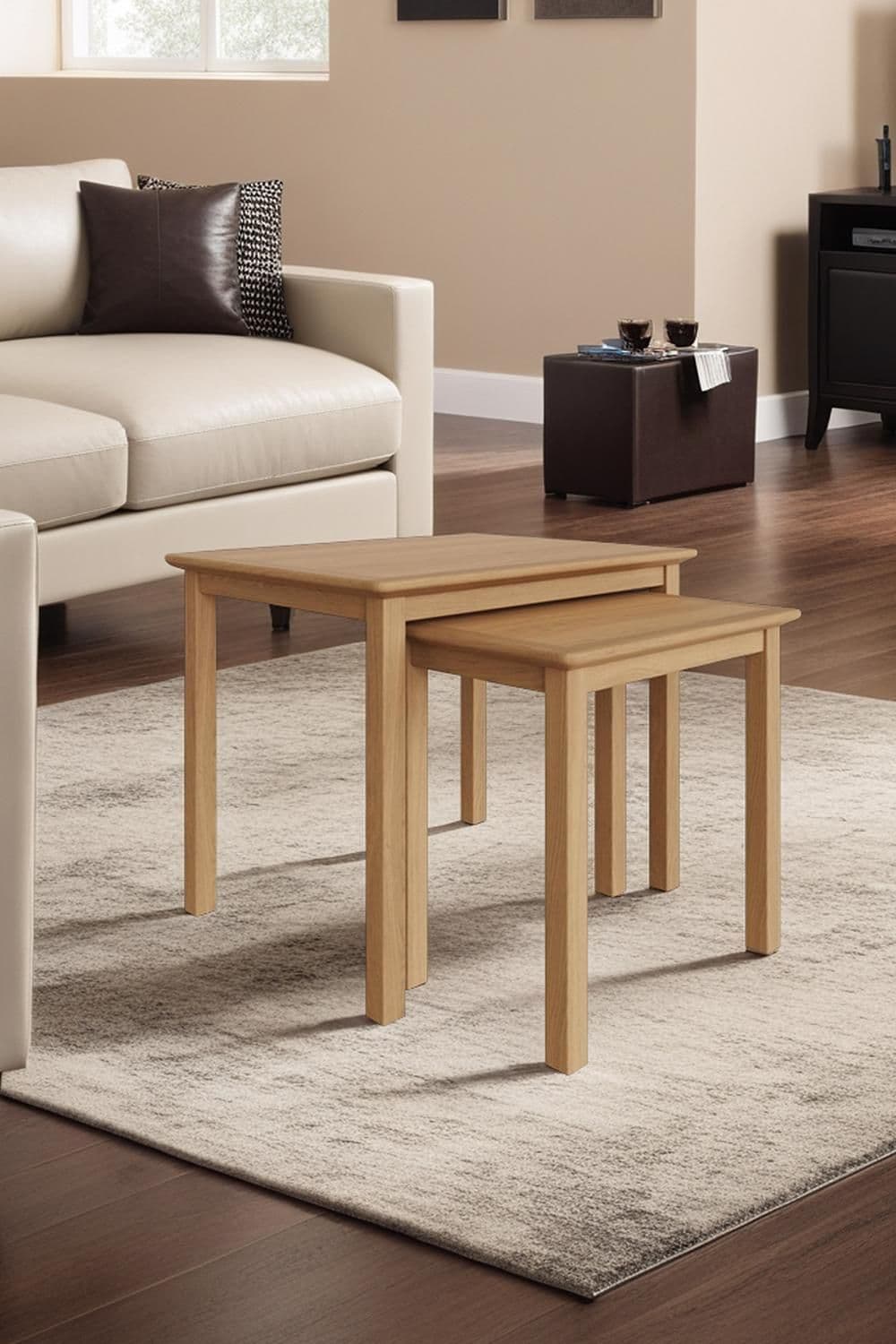 Solid Oak Nest 2 Tables