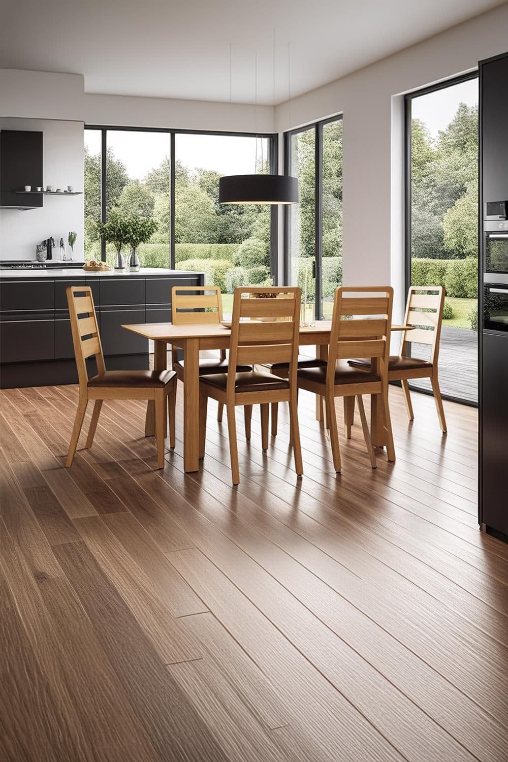 Solid Oak 1.4M Extending Dining Table & Chairs Set