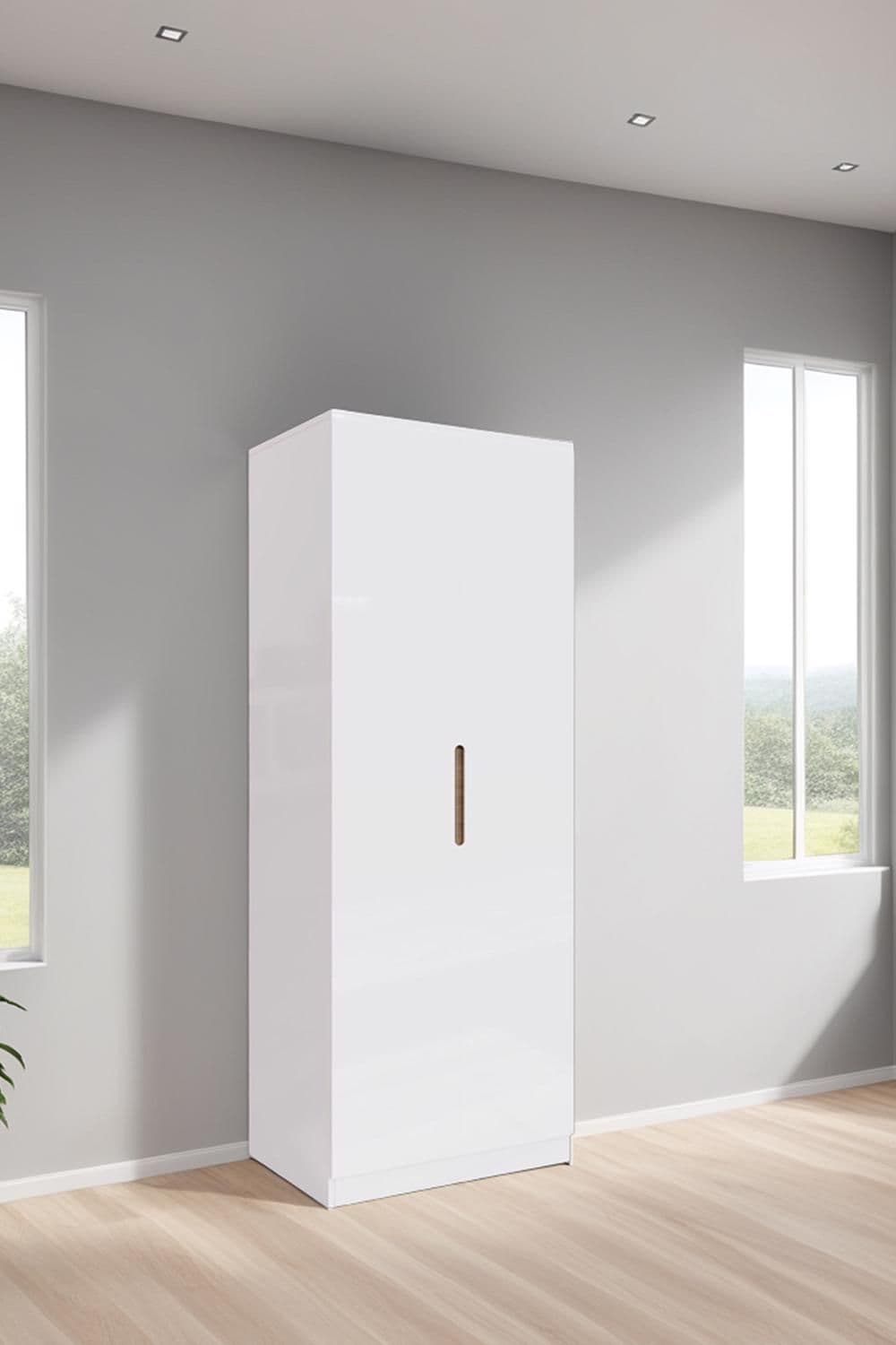 Gloss 2 Door Double Wardrobe Fast Click Assembly