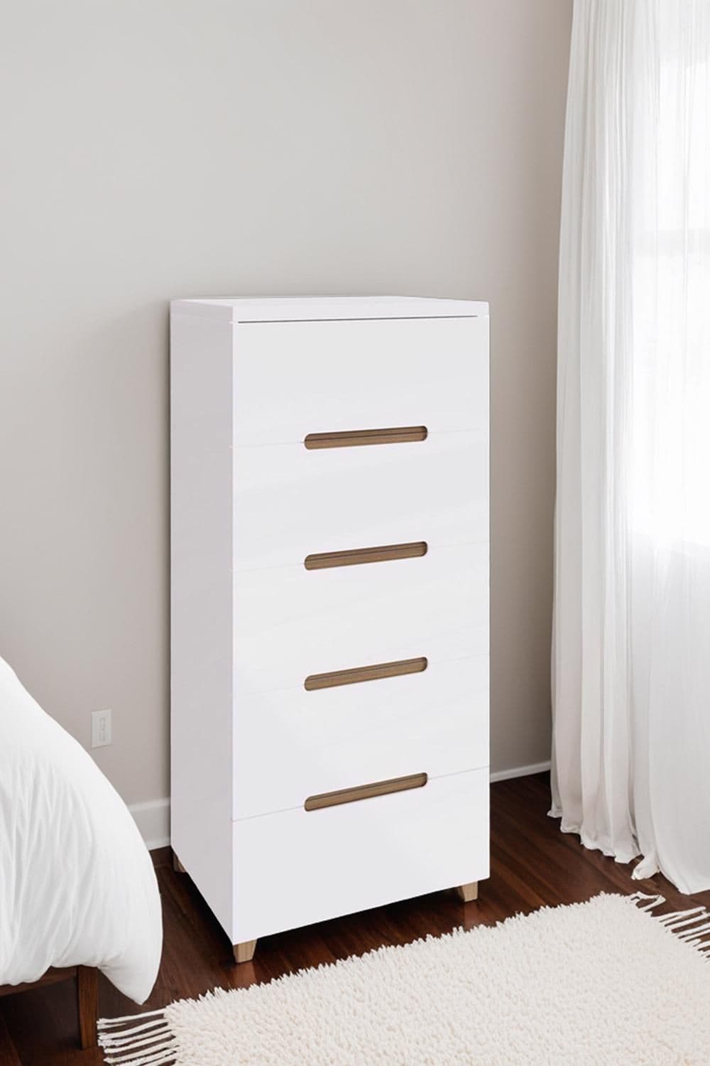 Gloss 5 Drawer Chest Drawers Fast Click Assembly