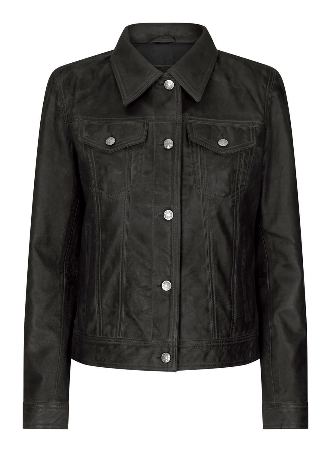 Vintage Jeans Jacket Leather Biker Grease