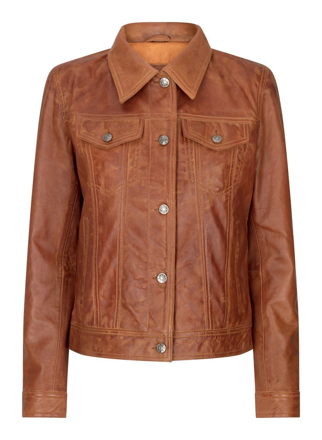Vintage Jeans Jacket Leather Biker Grease