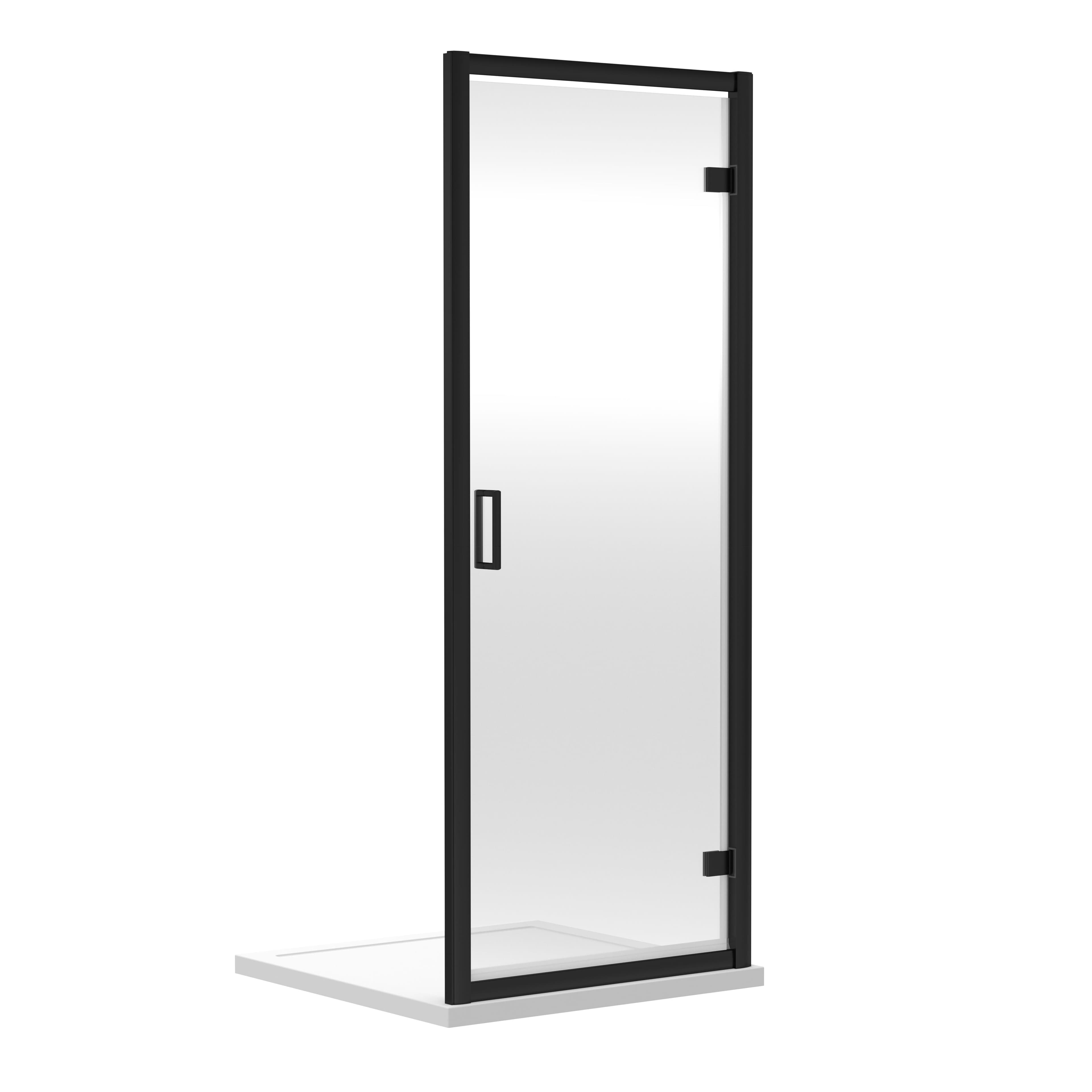 Toughened Safety Glass Reversible Hinged Shower Door 6mm 800mm
