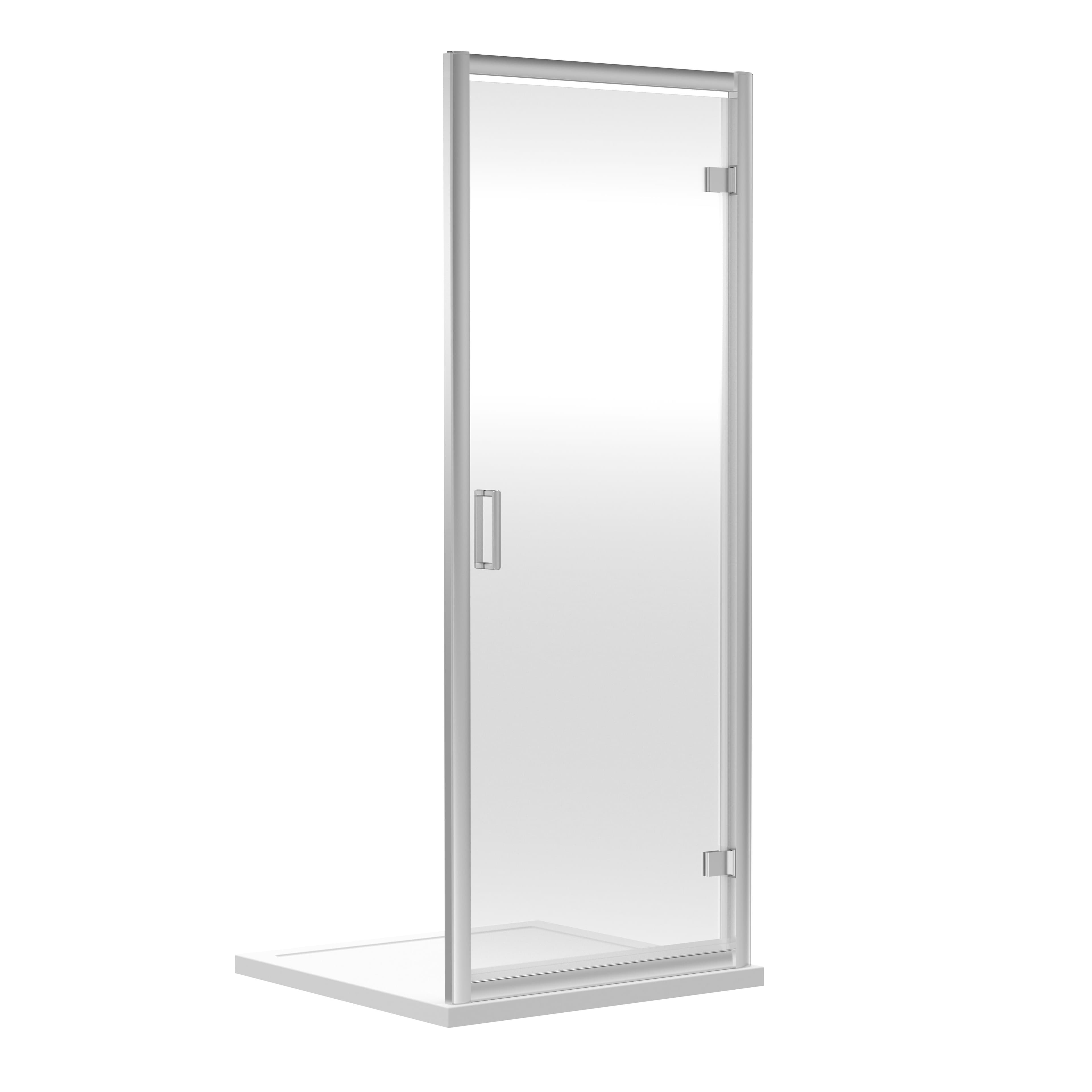 Safety Glass Reversible Hinged Shower Door Chrome 6mm 900mm