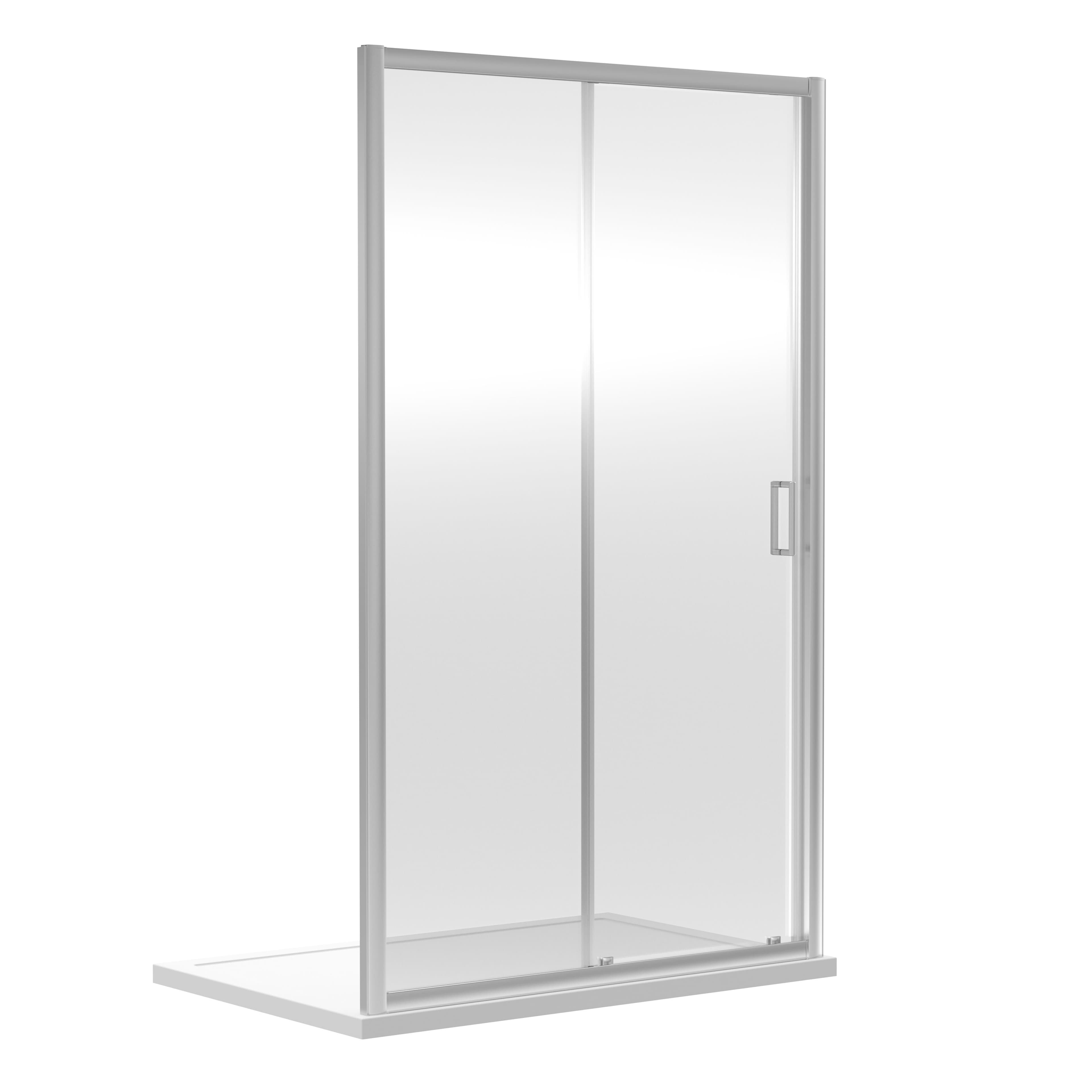 Safety Glass Reversible Sliding Shower Door Chrome 6mm 1200mm