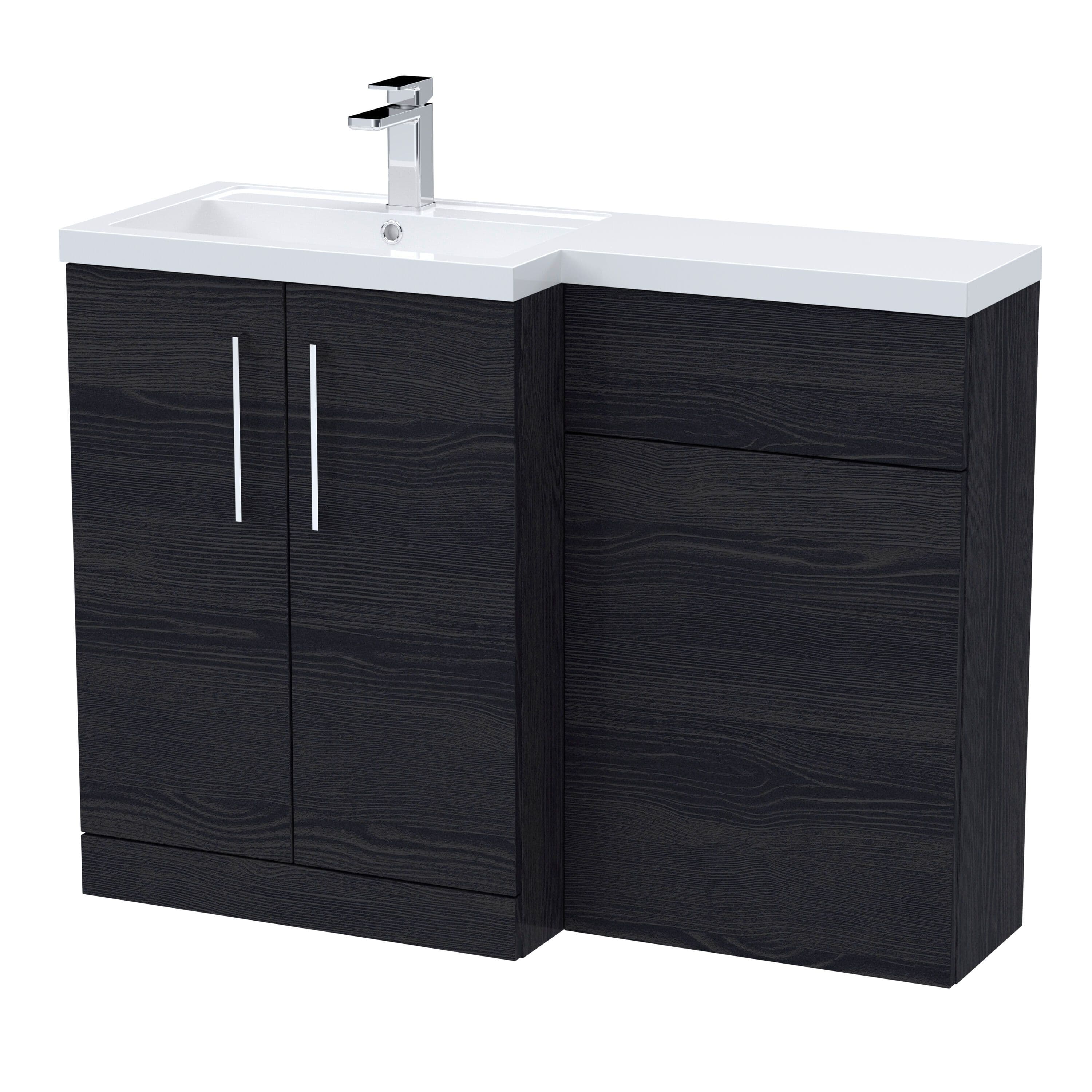 Vanity Basin WC Unit Left Hand Charcoal 1100mm x 390mm