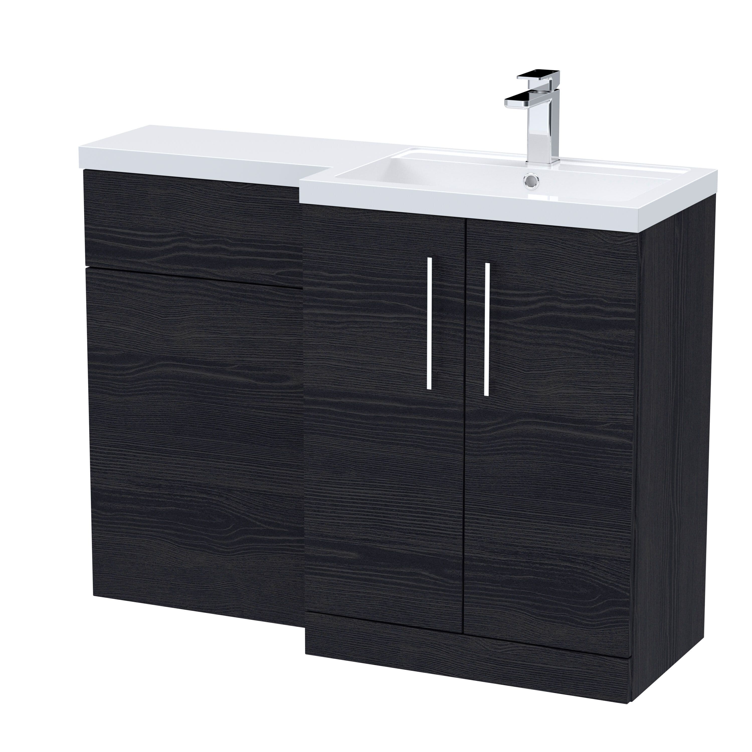 Vanity Basin WC Unit Right Hand Charcoal 1100mm x 390mm