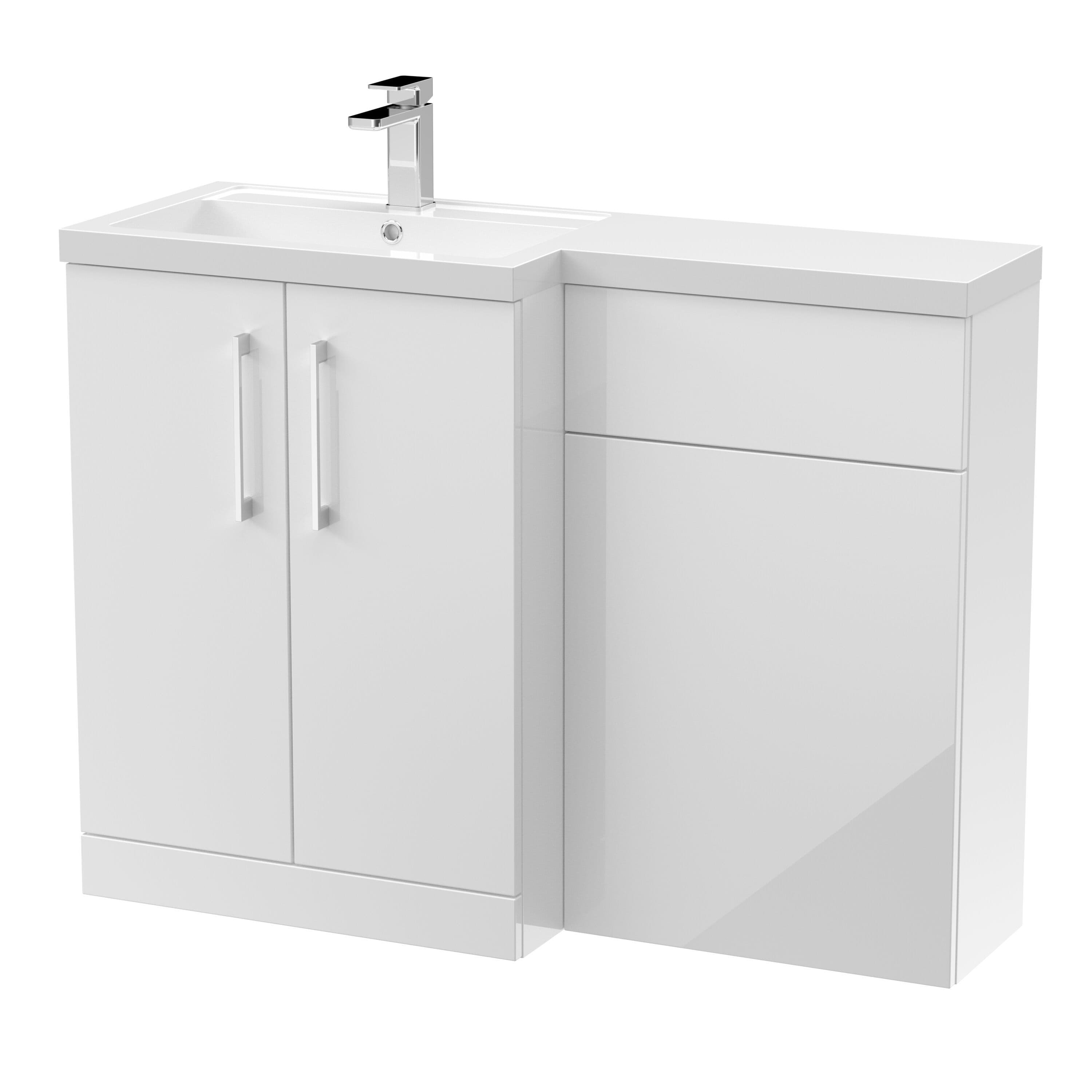 Vanity Basin WC Unit Left Hand Gloss 1100mm x 390mm
