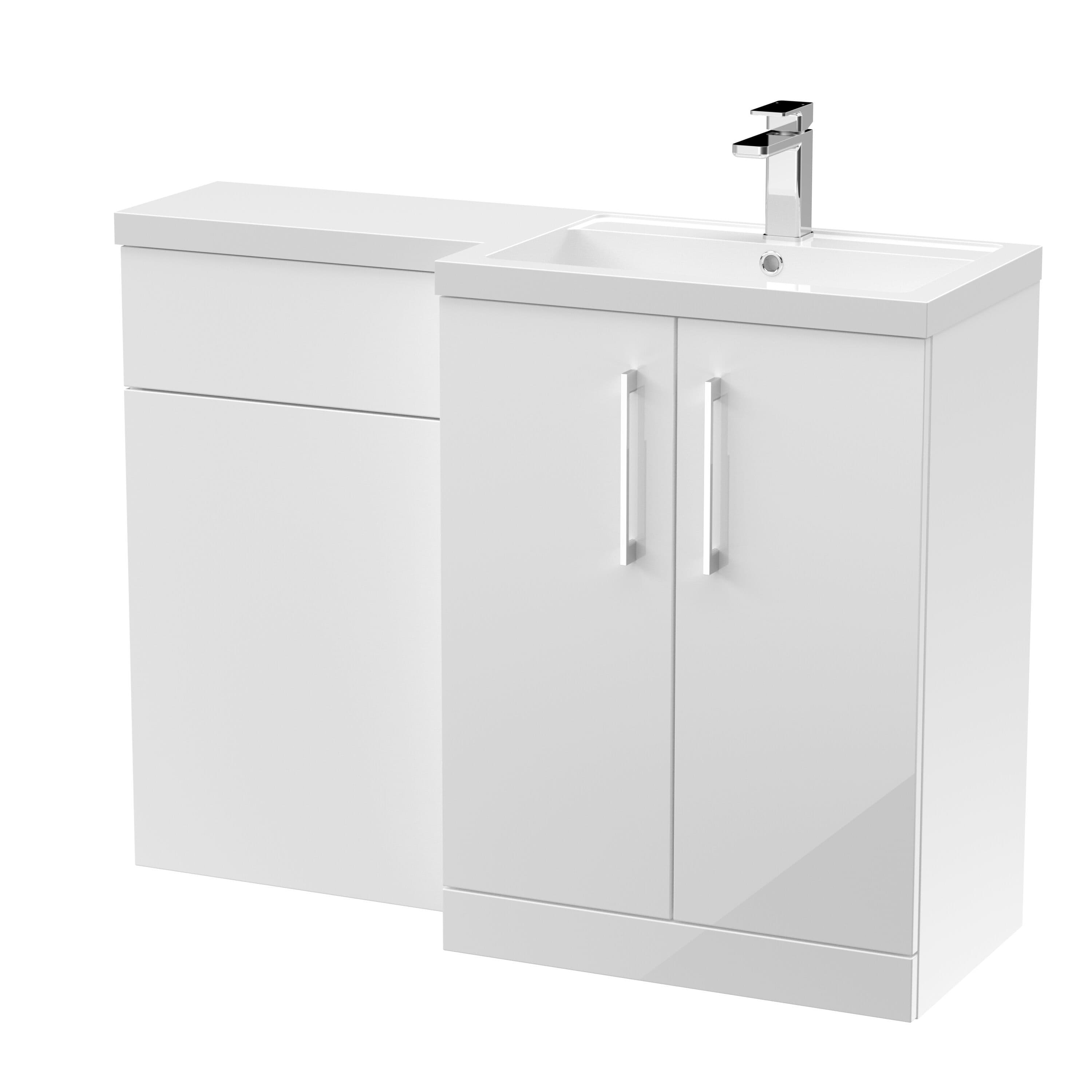 Vanity Basin WC Unit Right Hand Gloss 1100mm x 390mm