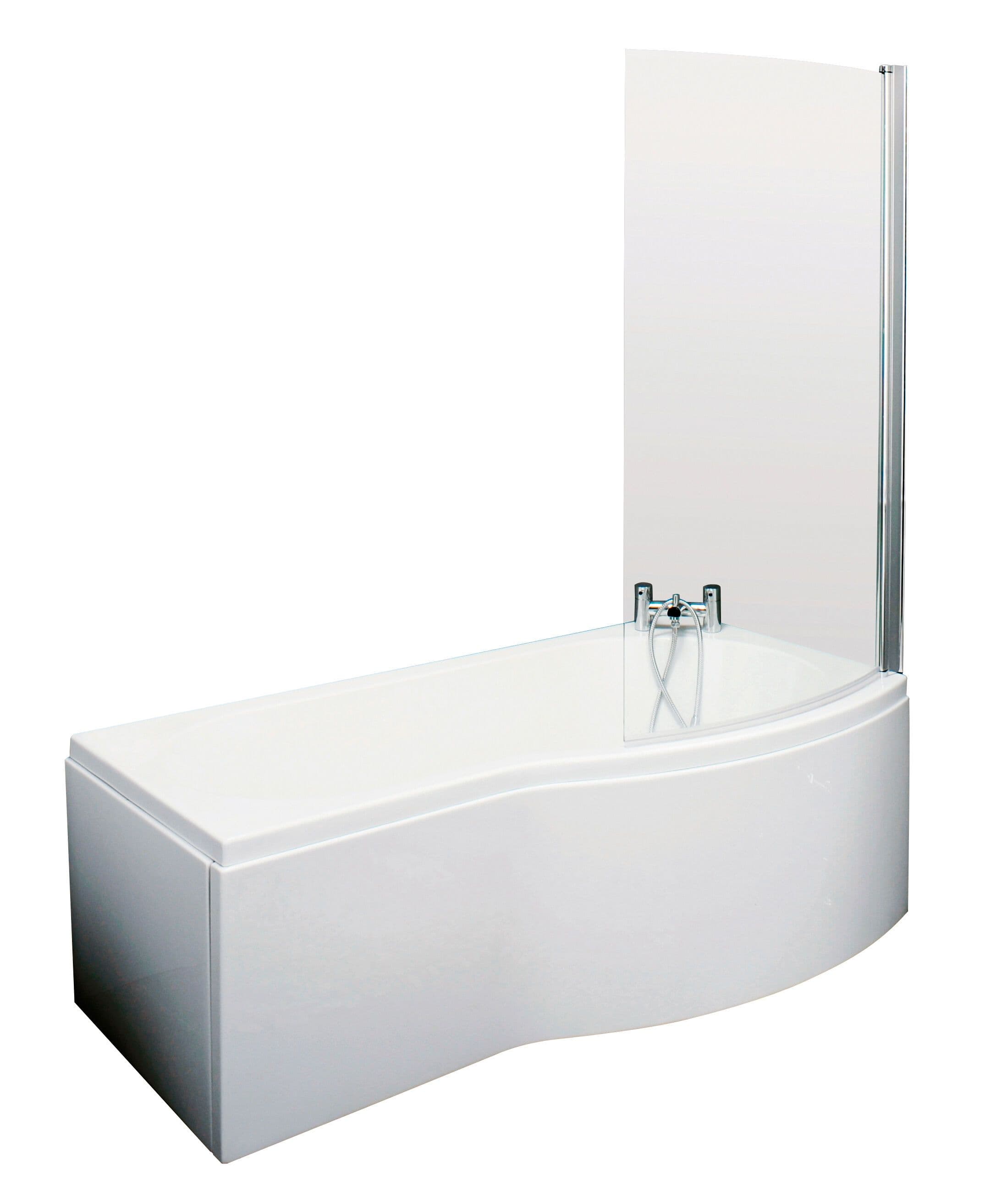 Right Hand B Bath Front Panel Curved Bath Screen 1700mm