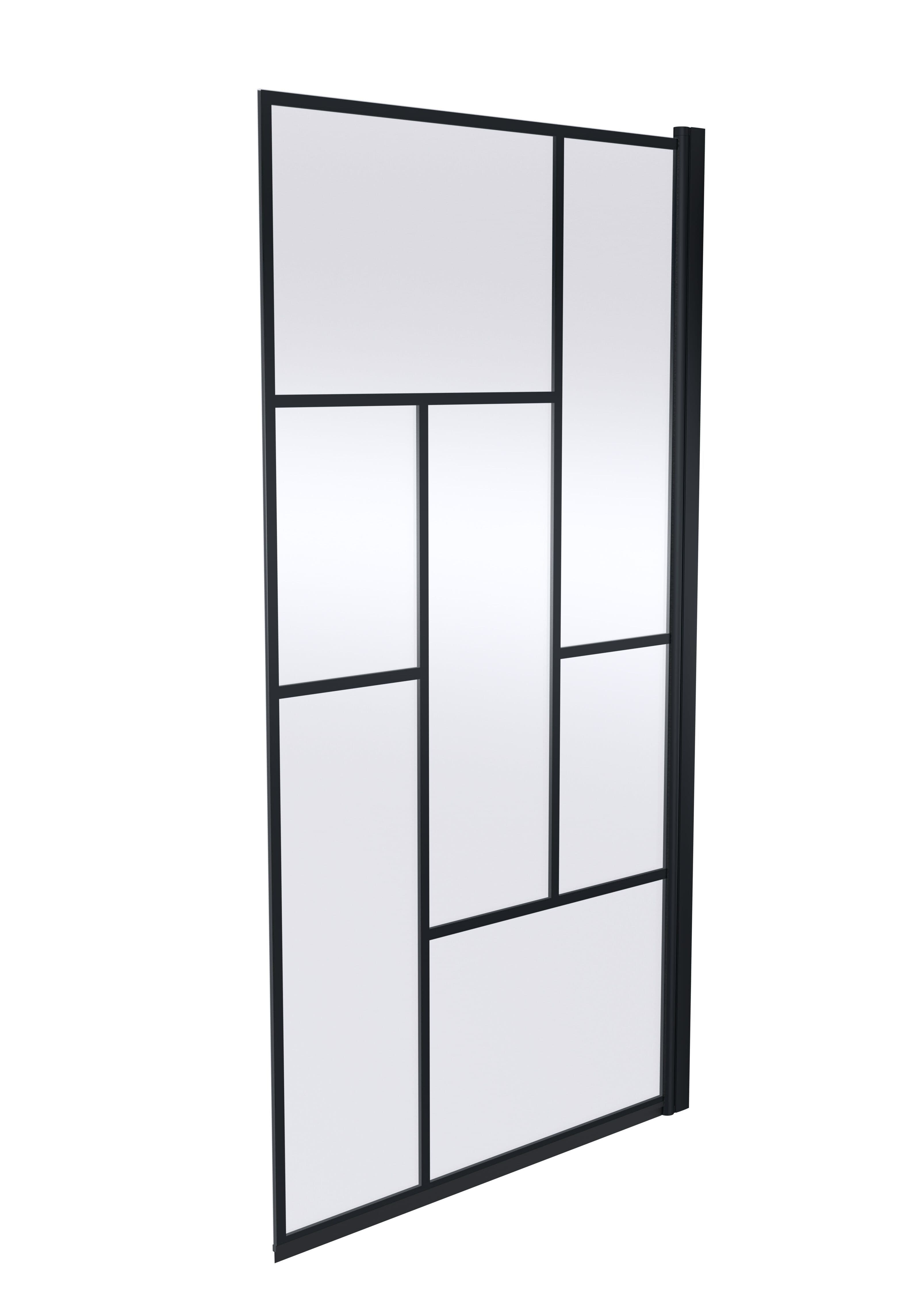 Square Framed 6mm Toughened Safety Glass Reversible Shower Bath