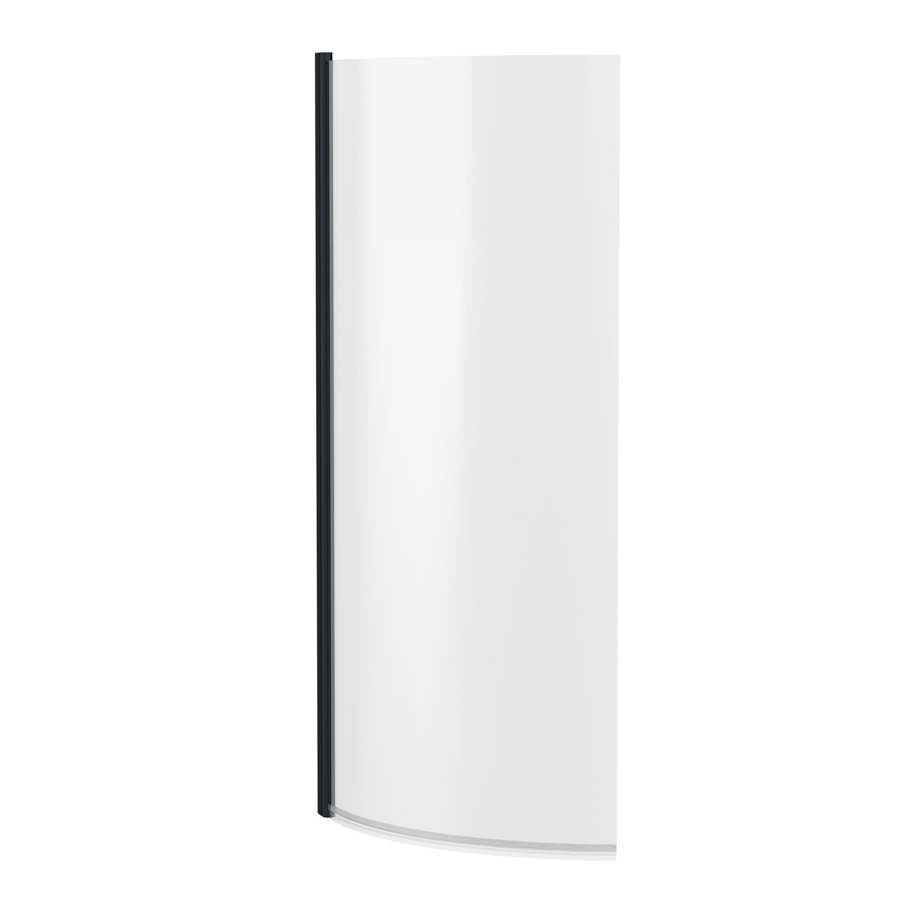 Curved 6mm Toughened Safety Glass Reversible P Bath Screen