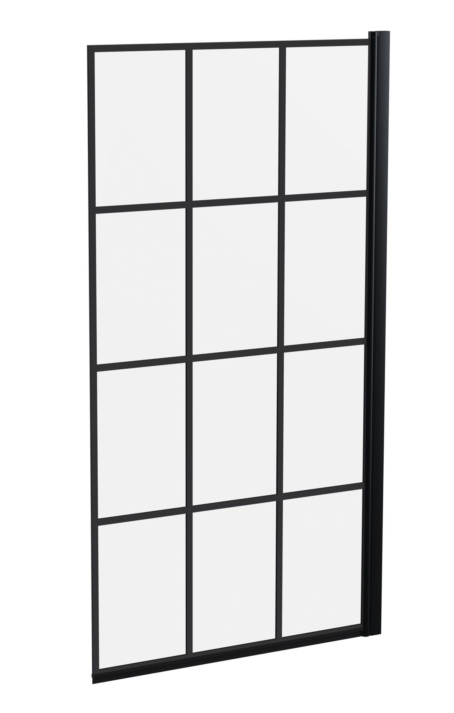 Frame 6mm Toughened Safety Glass Reversible Straight Bath Screen