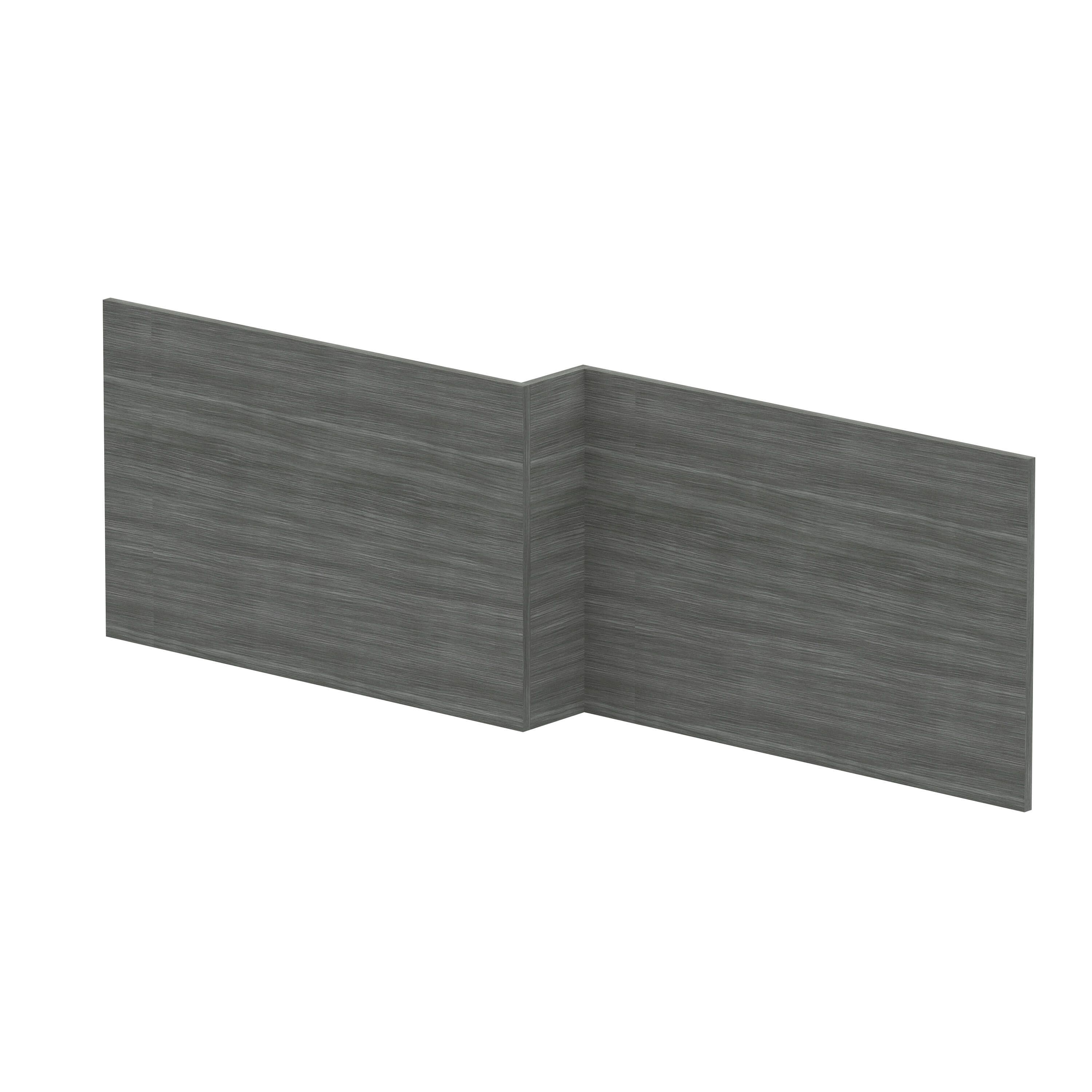 MFC Reversible ShowerBath Front Panel Woodgrain Anthracite 1700mm