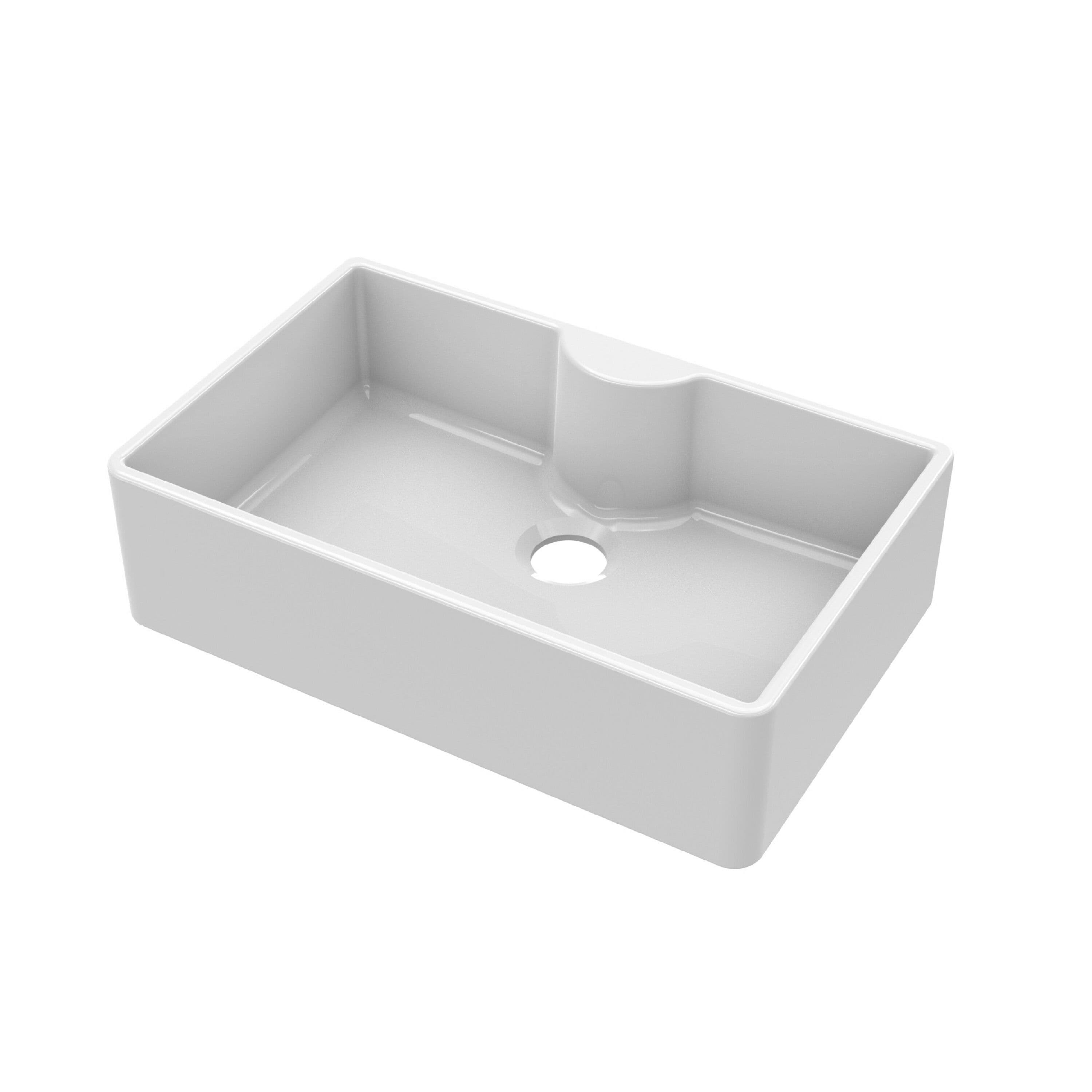 Single Bowl Butler Sink Tap Ledge No Overflow No Tap Hole 795mm