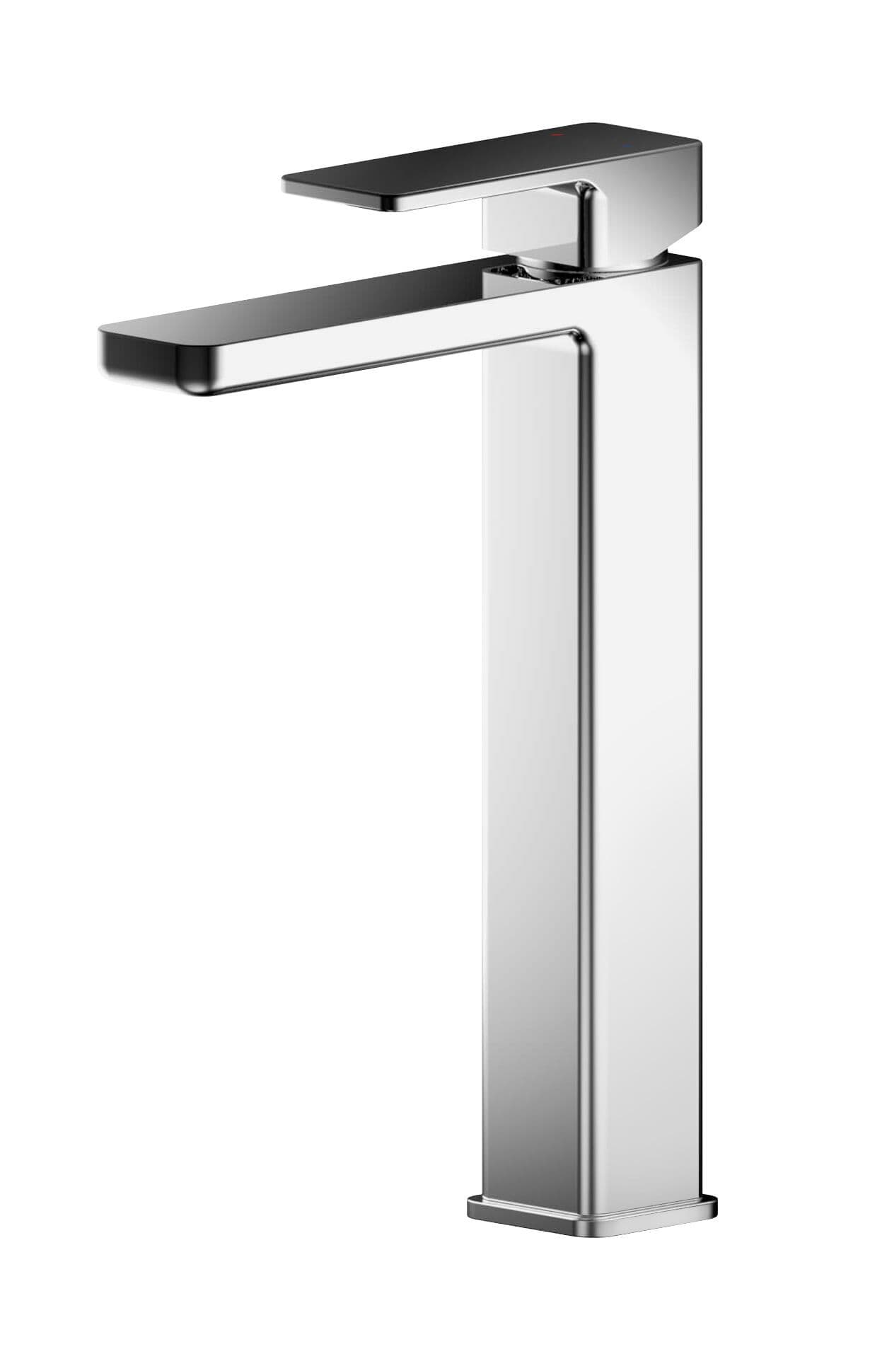 Square High Rise Mono Basin Mixer Tap Chrome