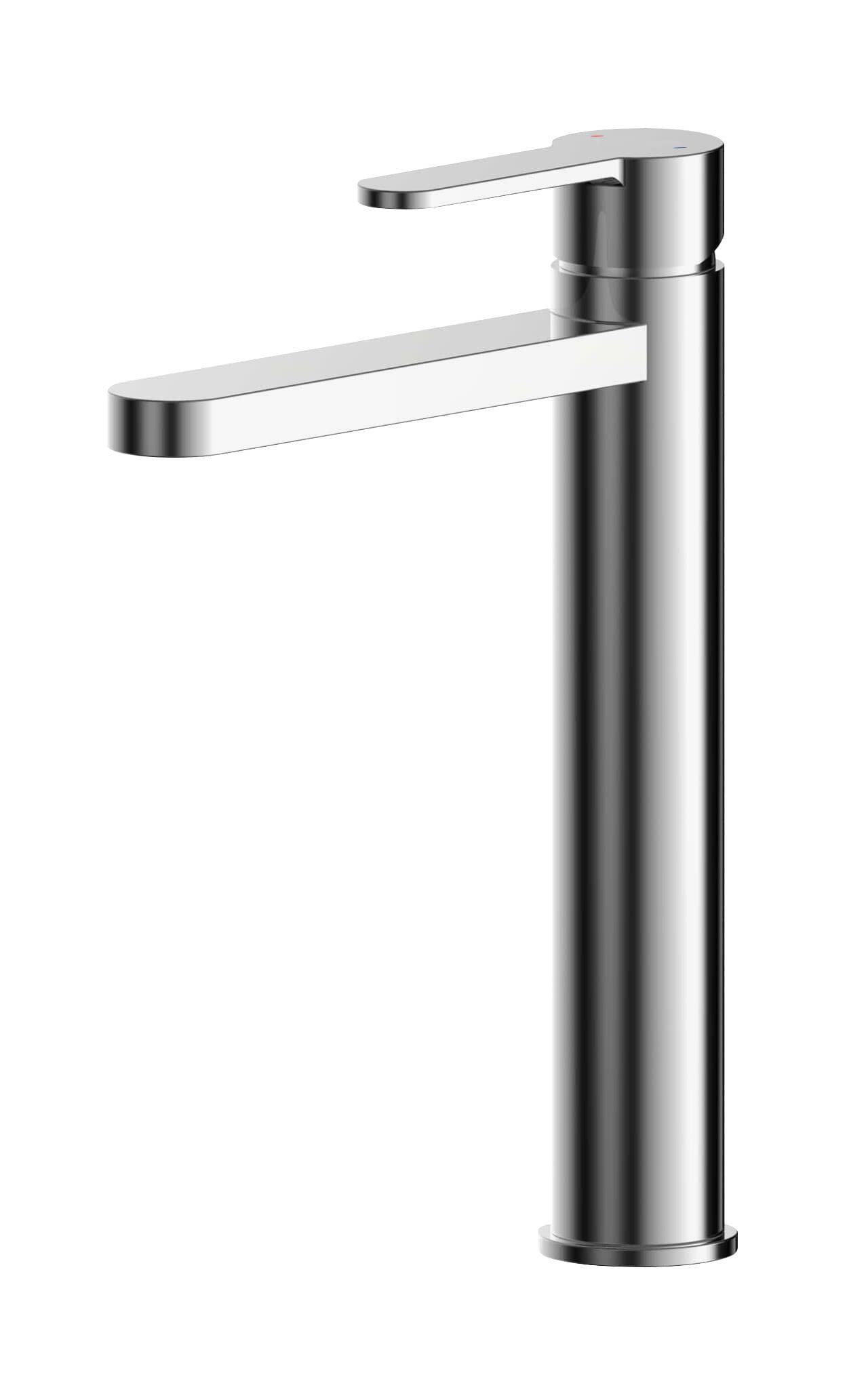Round High Rise Mono Basin Mixer Tap Chrome