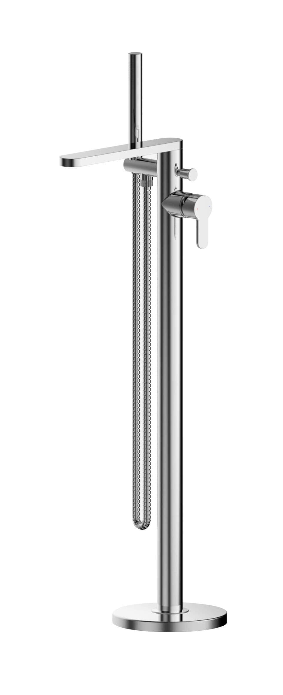 Freestanding Round Bath Shower Mixer Tap Chrome