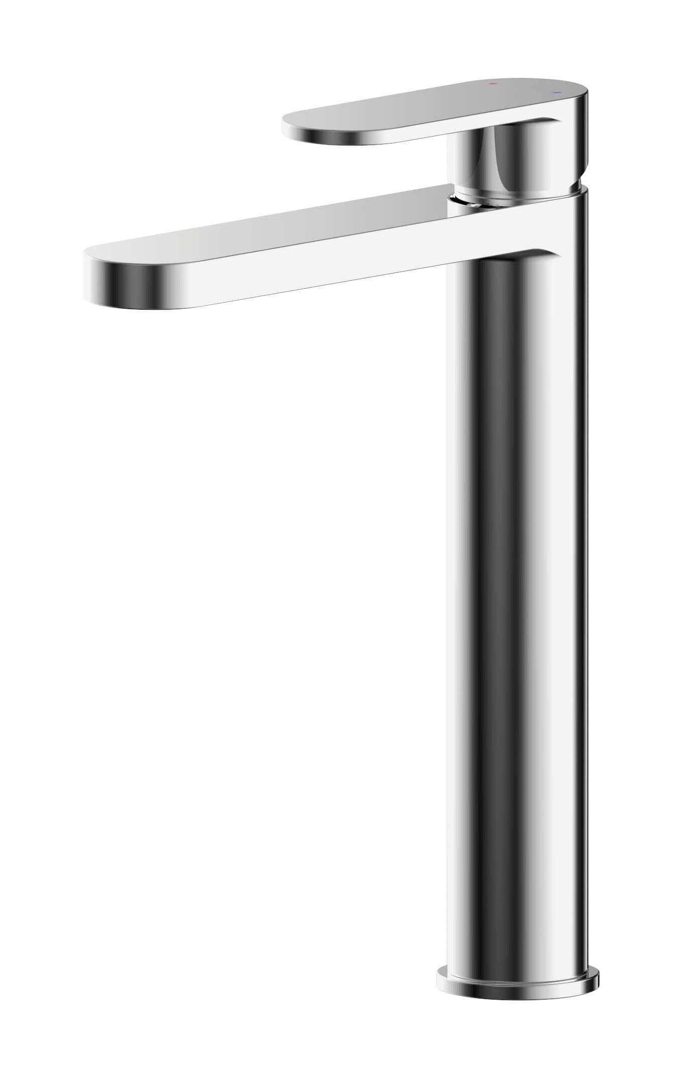 Round High Rise Mono Basin Mixer Tap Chrome