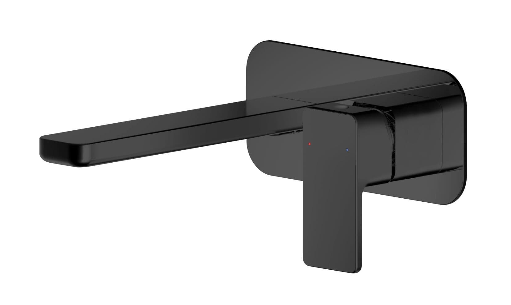 Square Wall Mount 2 Tap Hole Basin Mixer Tap Back Plate Matt