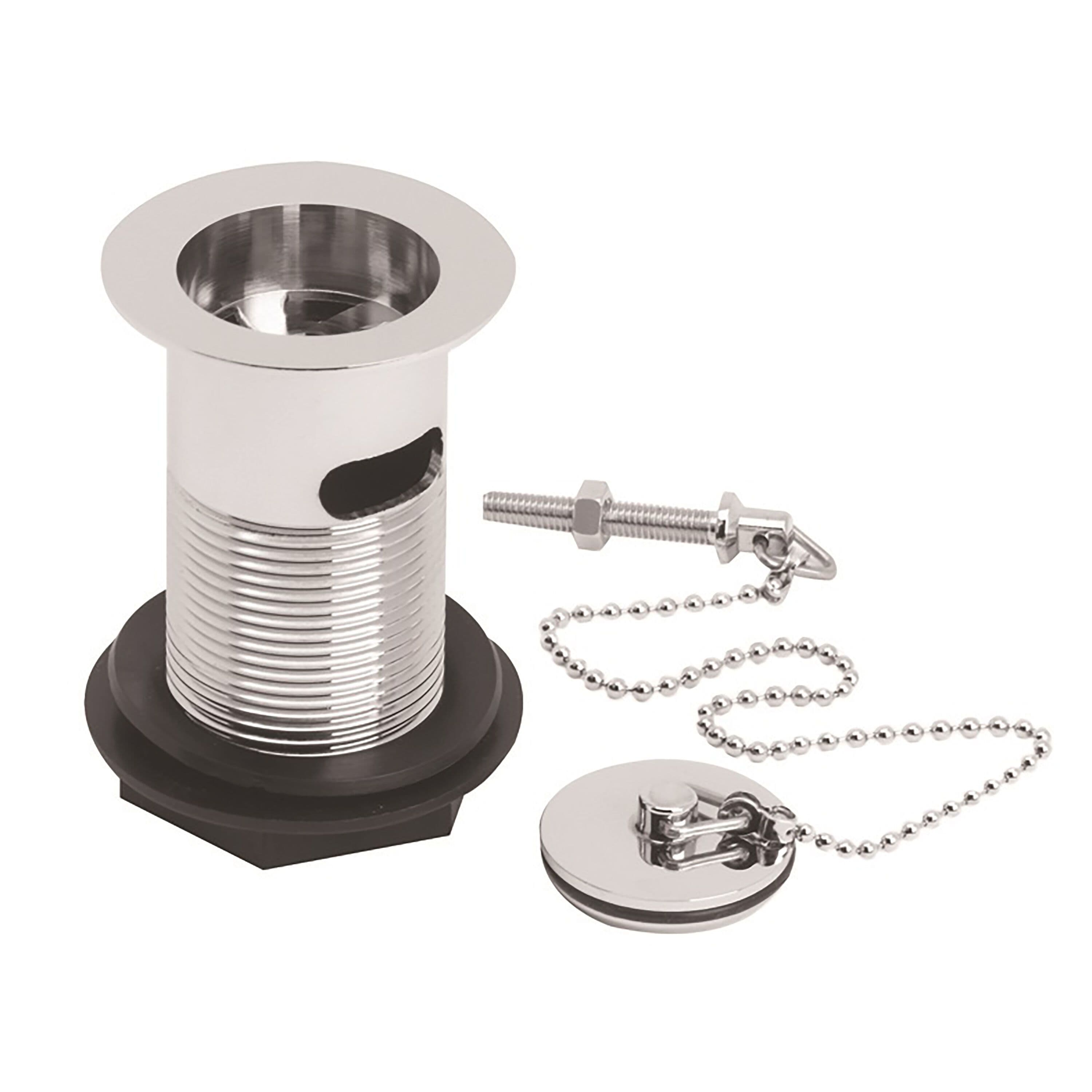 Ceramic Accessories Basin Waste Brass Plug Ball Chain Chrome
